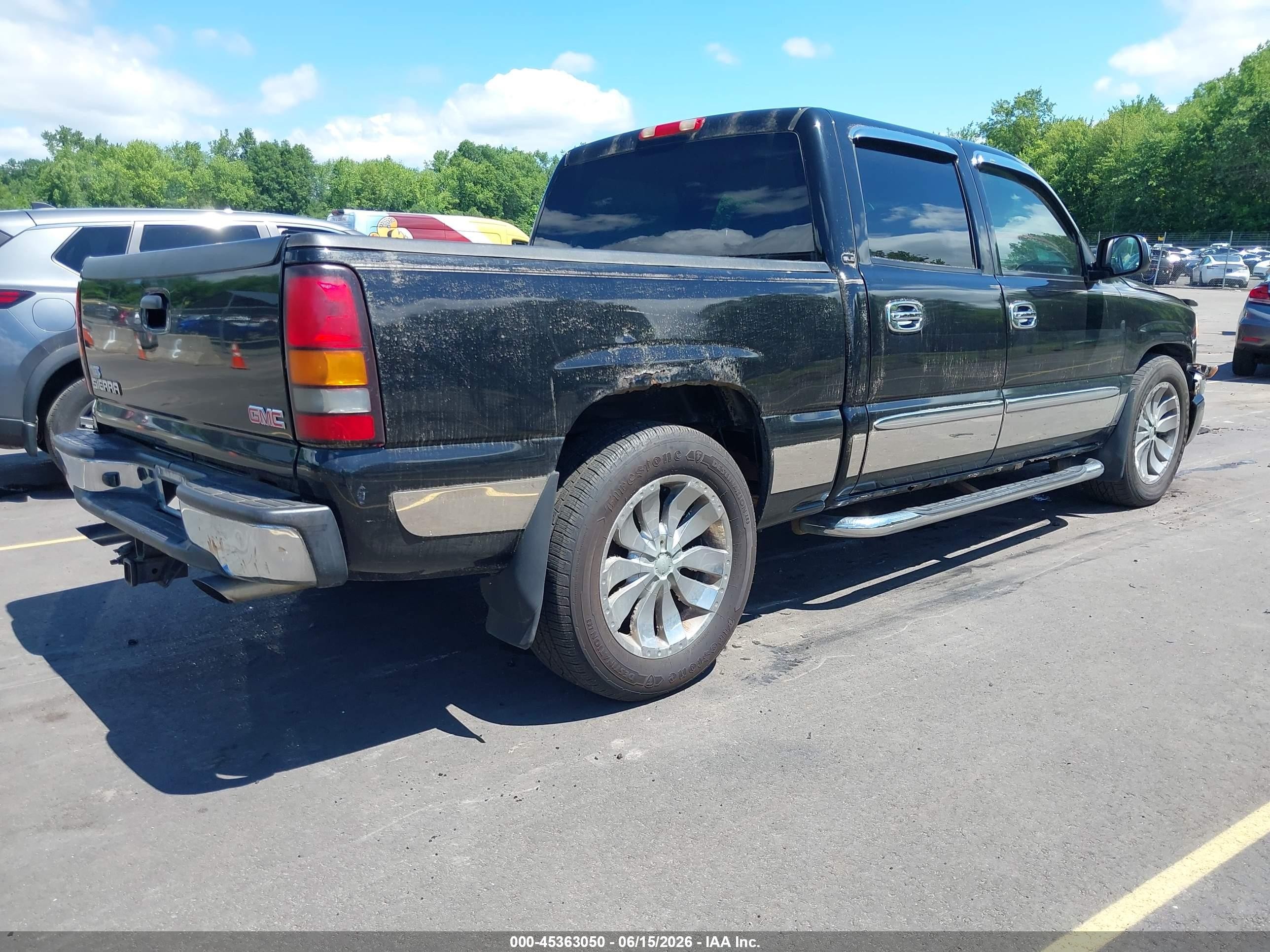 2006 Gmc Sierra 1500 Sle1 Черный vin: 2GTEC13Z861253416