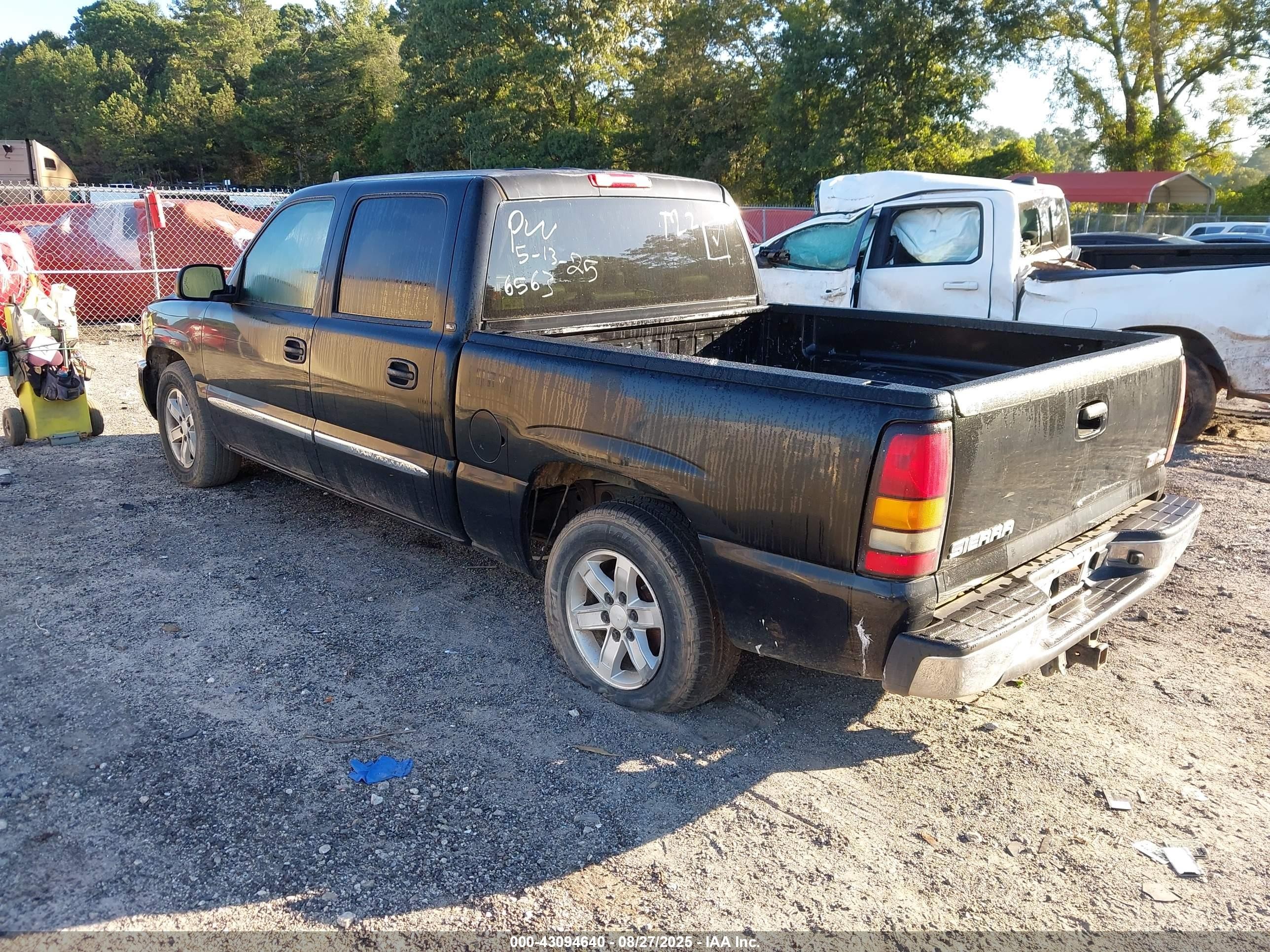 2007 Gmc Sierra 1500 Classic Slt Black vin: 2GTEC13Z871106563