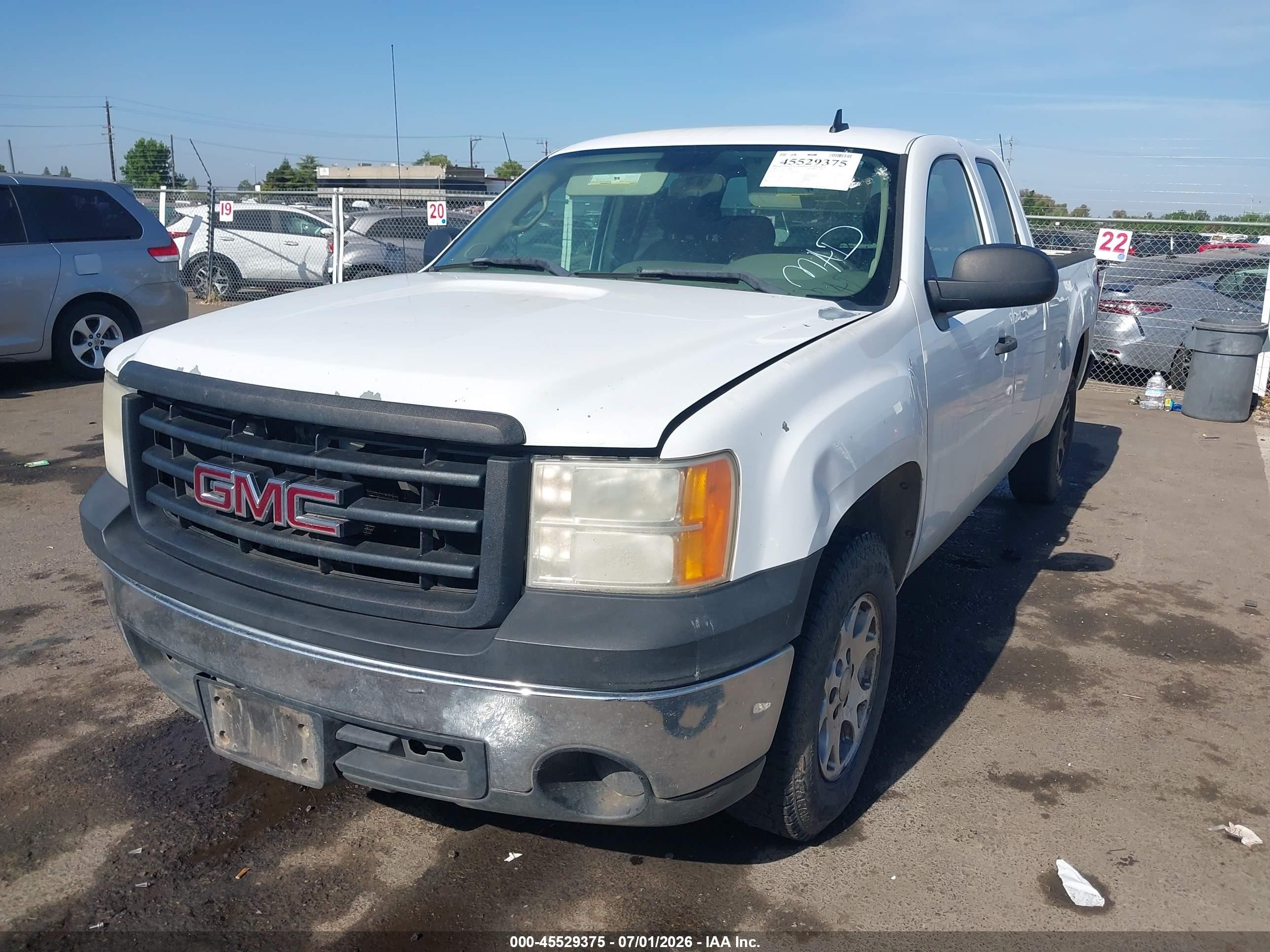 2007 Gmc Sierra 1500 Work Truck White vin: 2GTEC19C671638235