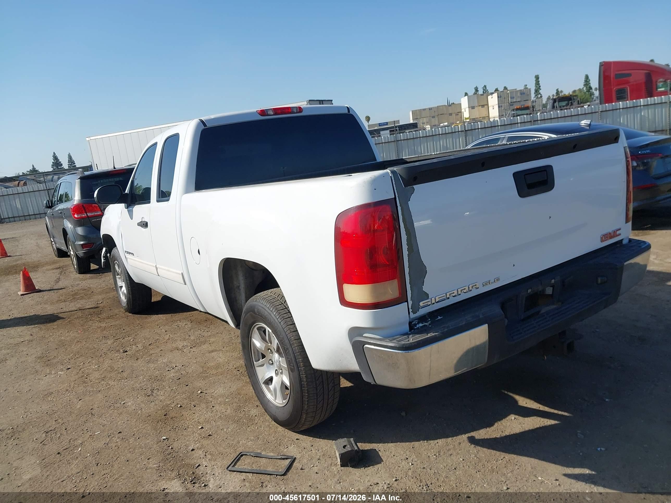 2008 Gmc Sierra 1500 Sle1 White vin: 2GTEC19C881317766