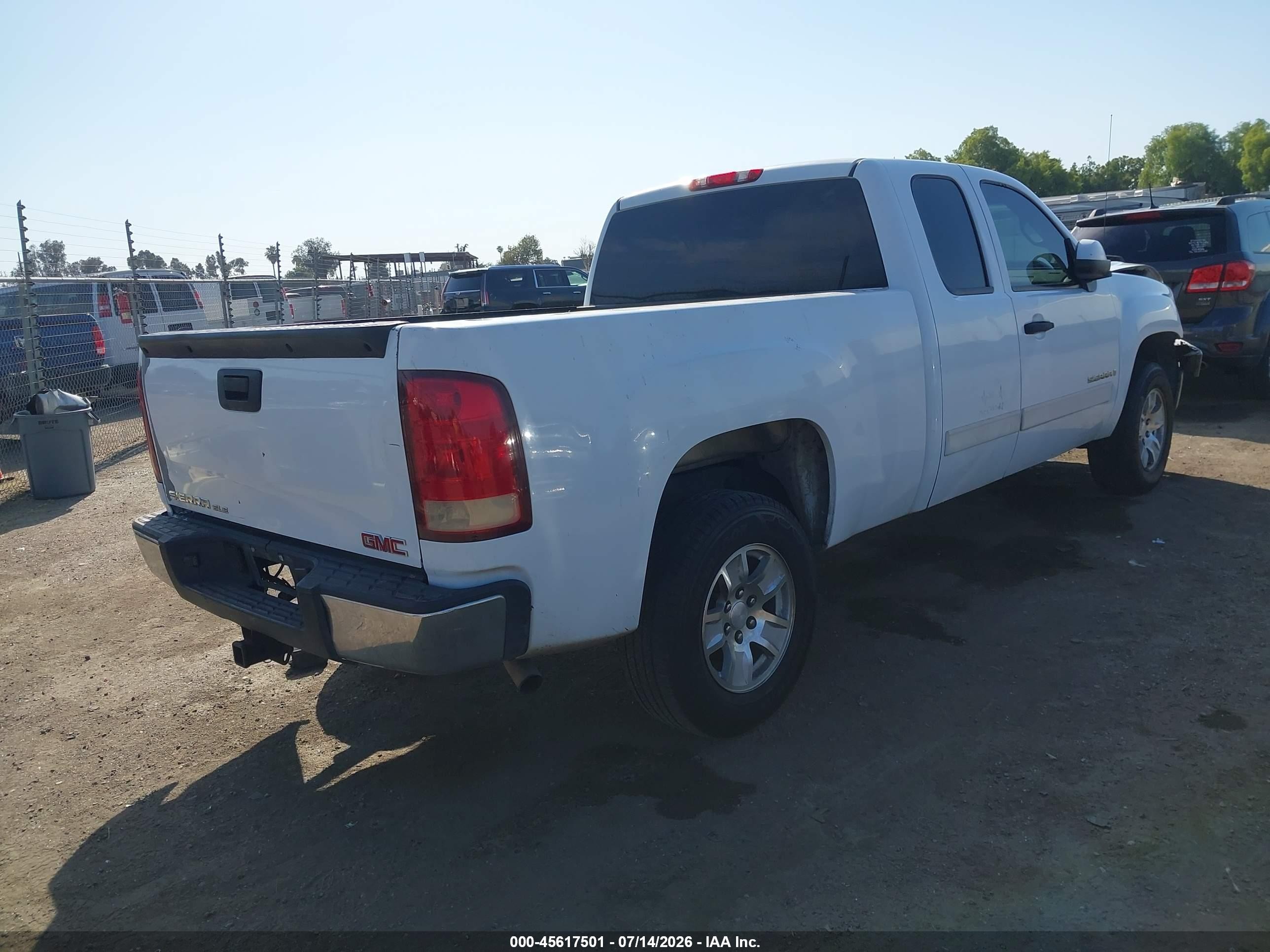 2008 Gmc Sierra 1500 Sle1 White vin: 2GTEC19C881317766