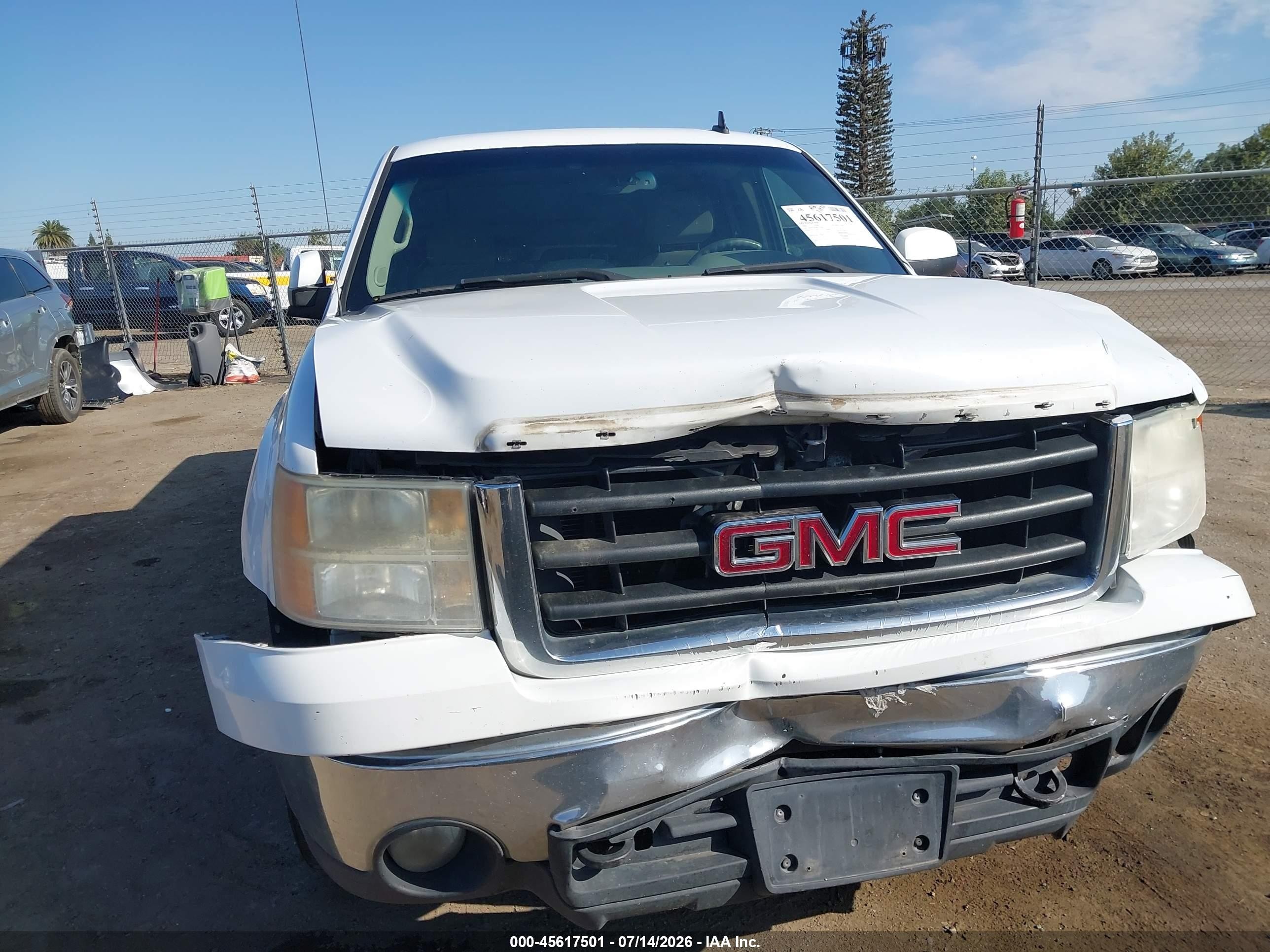 2008 Gmc Sierra 1500 Sle1 White vin: 2GTEC19C881317766