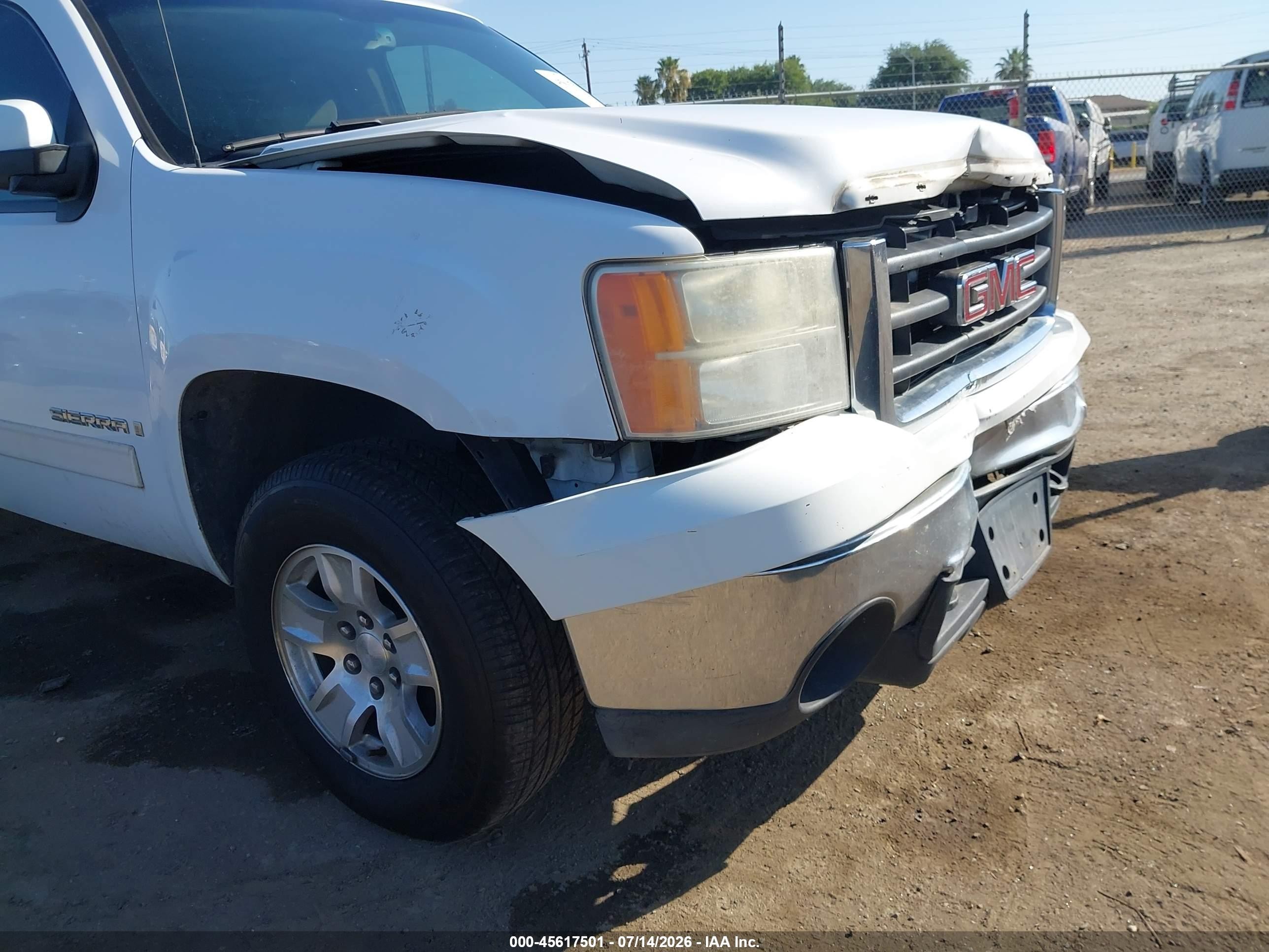2008 Gmc Sierra 1500 Sle1 White vin: 2GTEC19C881317766