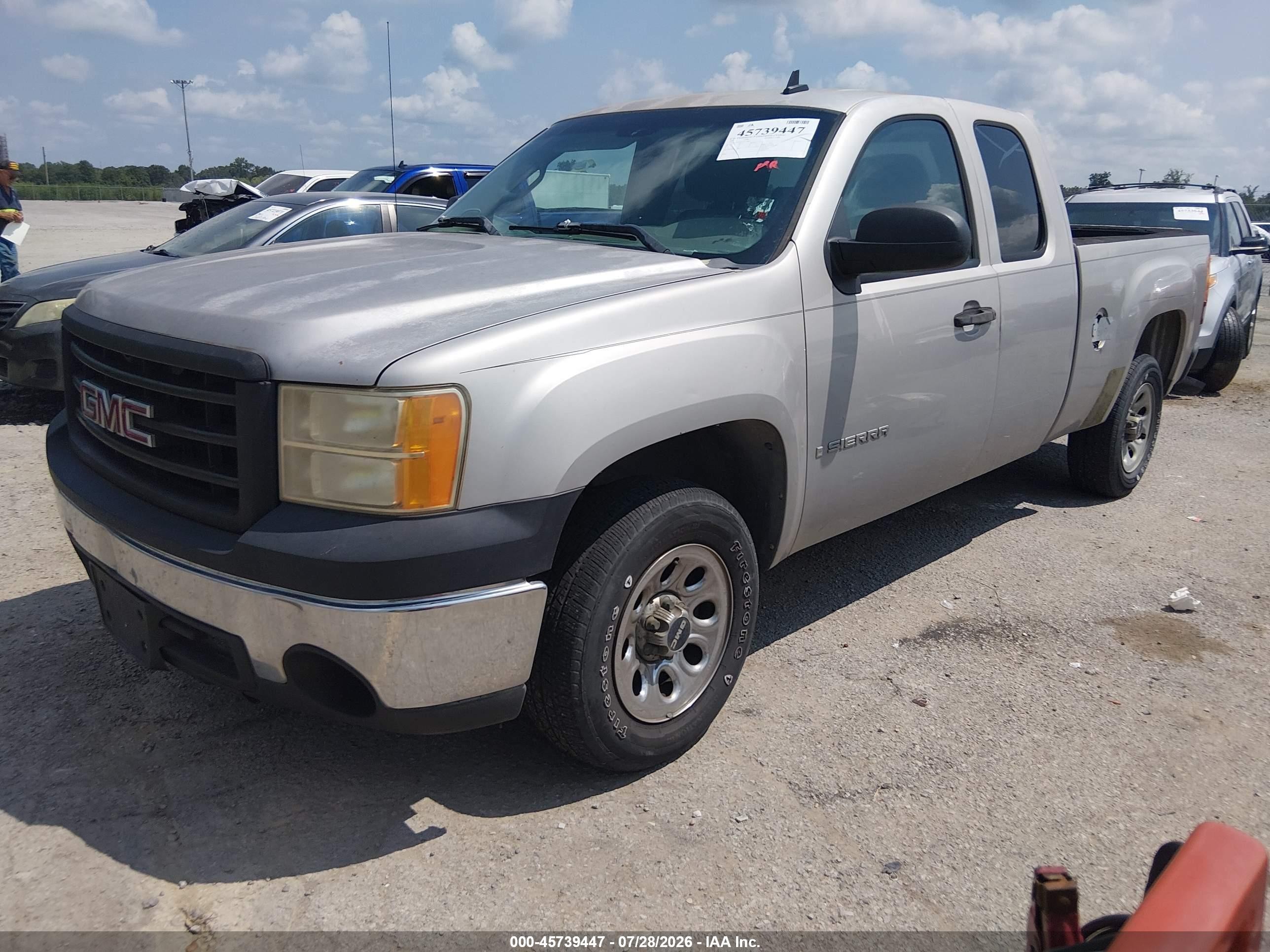 2007 Gmc Sierra 1500 Work Truck Silver vin: 2GTEC19J171673909