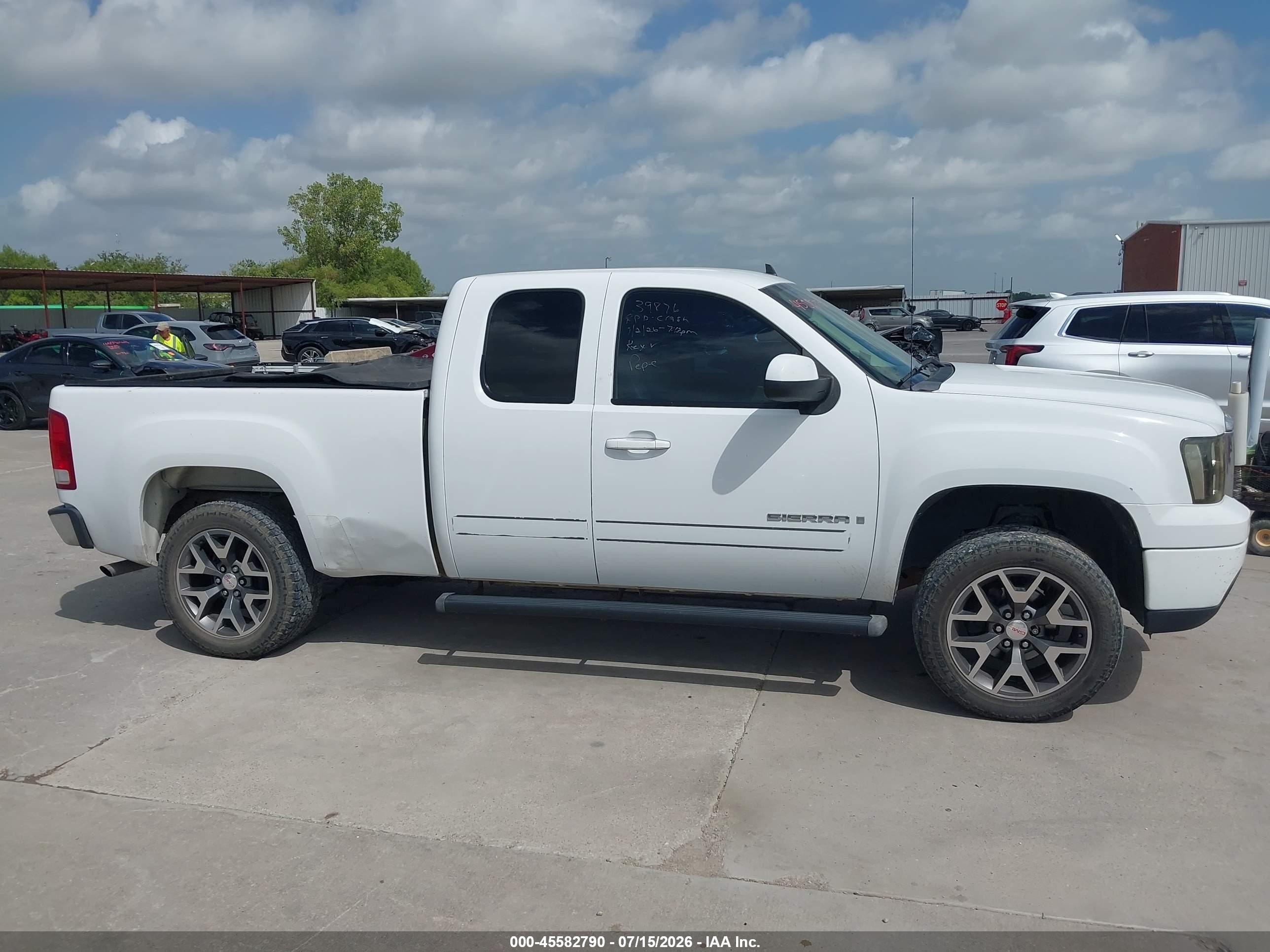 2008 Gmc Sierra 1500 Slt White vin: 2GTEC19J381243431