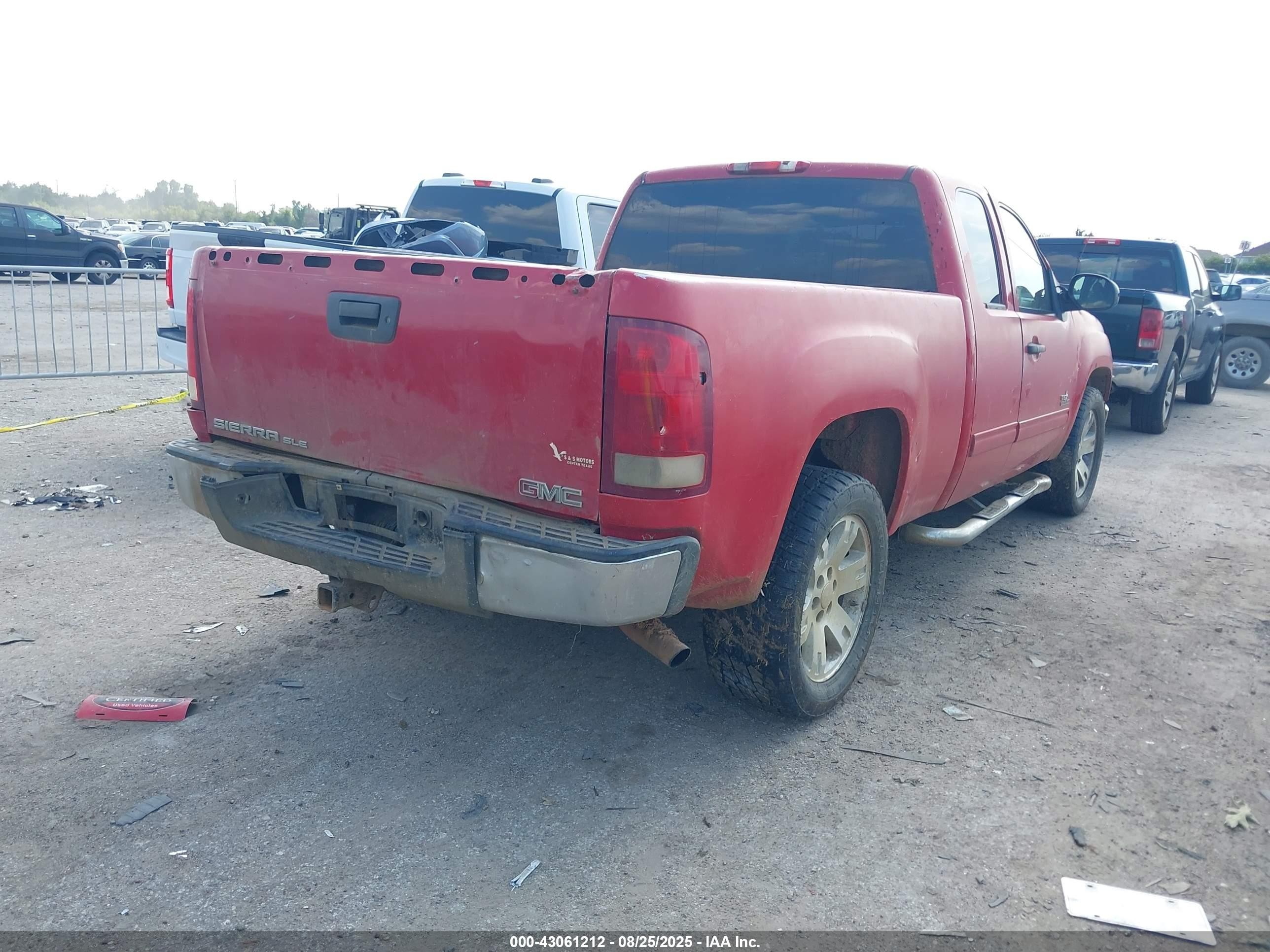2007 Gmc Sierra 1500 Sle1 Red vin: 2GTEC19J971628670