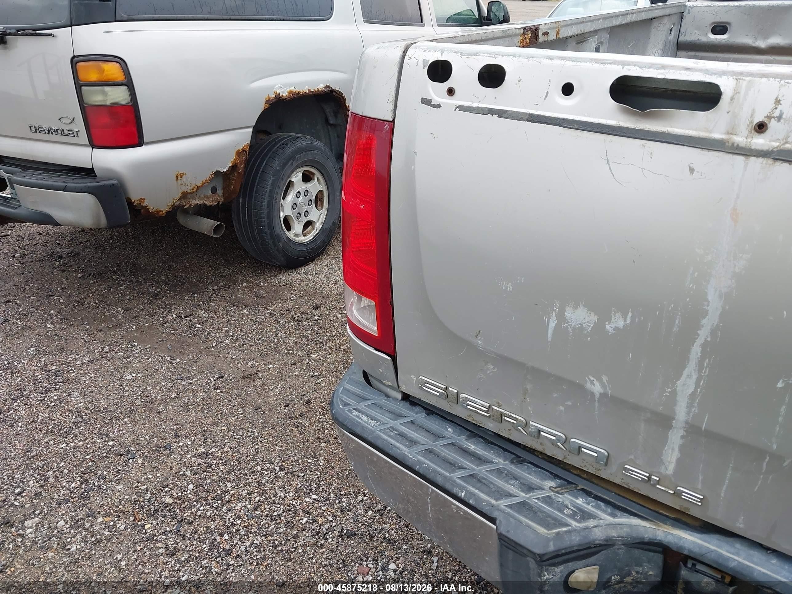 2007 Gmc Sierra 1500 Sle1 Gray vin: 2GTEC19J971664505