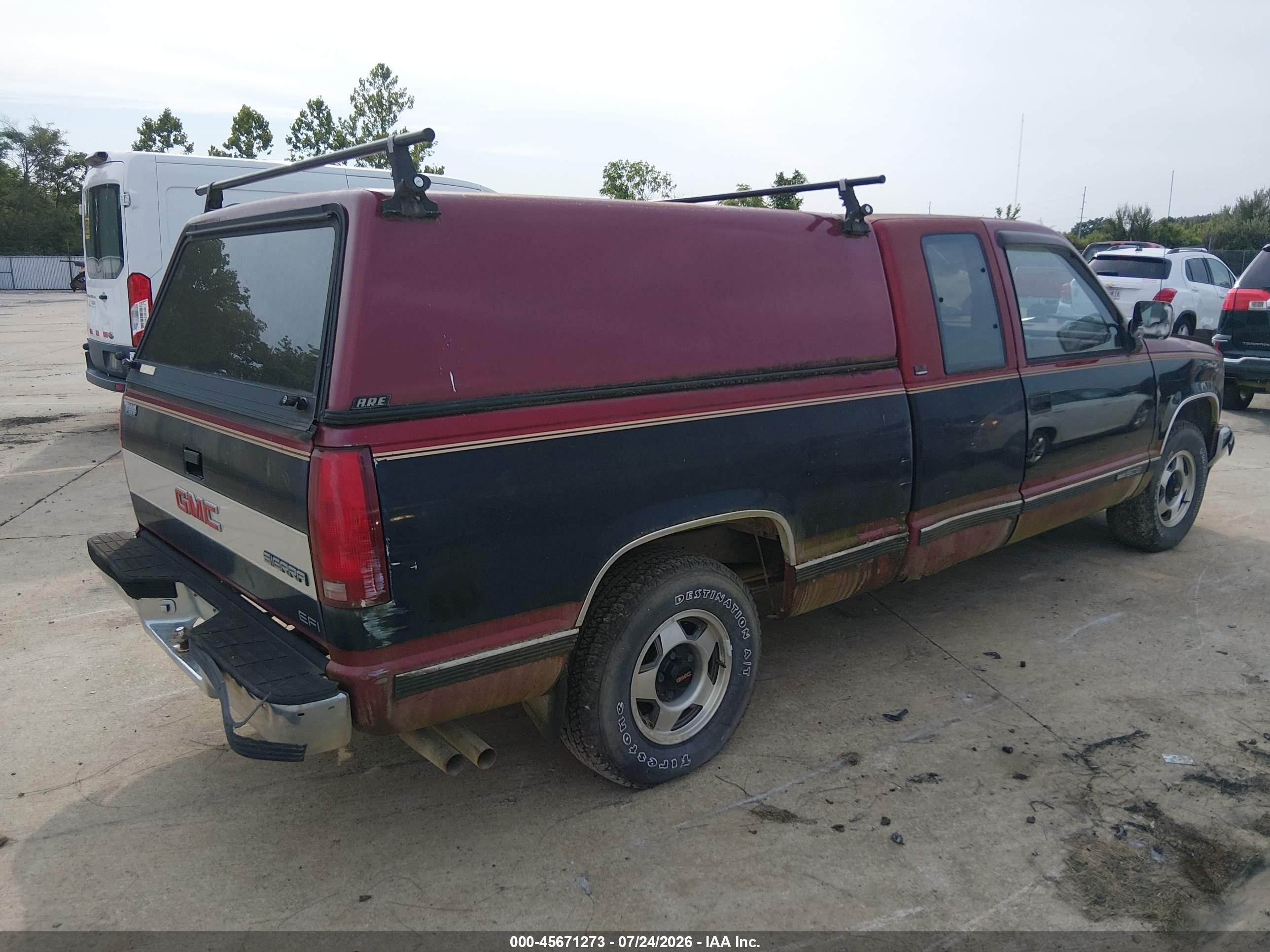 1991 Gmc Sierra C1500 Red vin: 2GTEC19K2M1547546