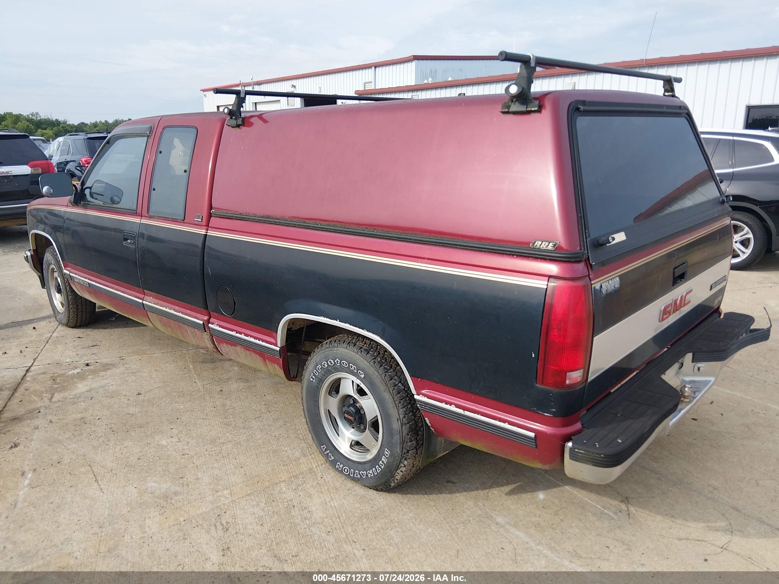 1991 Gmc Sierra C1500 Red vin: 2GTEC19K2M1547546