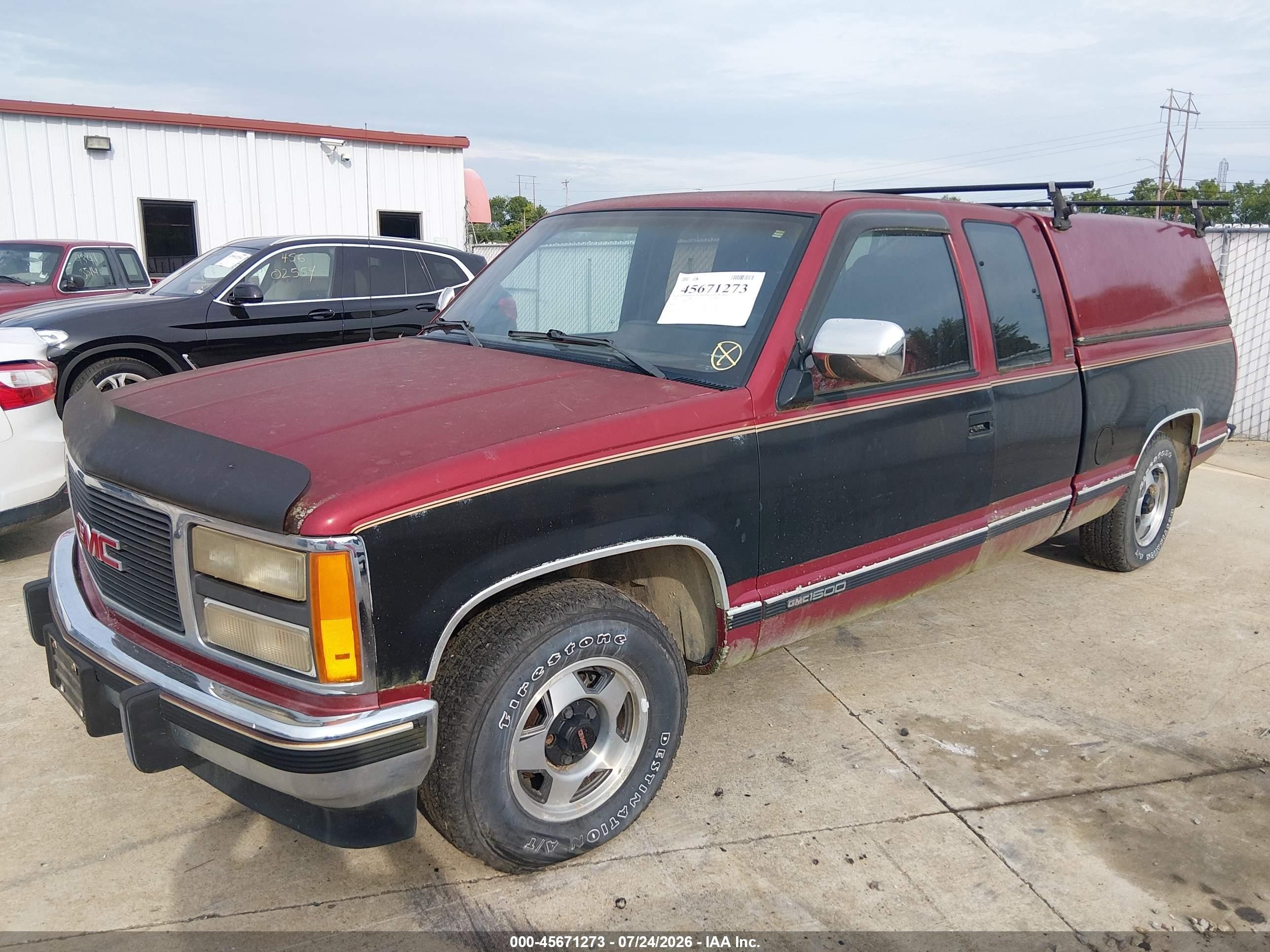 1991 Gmc Sierra C1500 Red vin: 2GTEC19K2M1547546