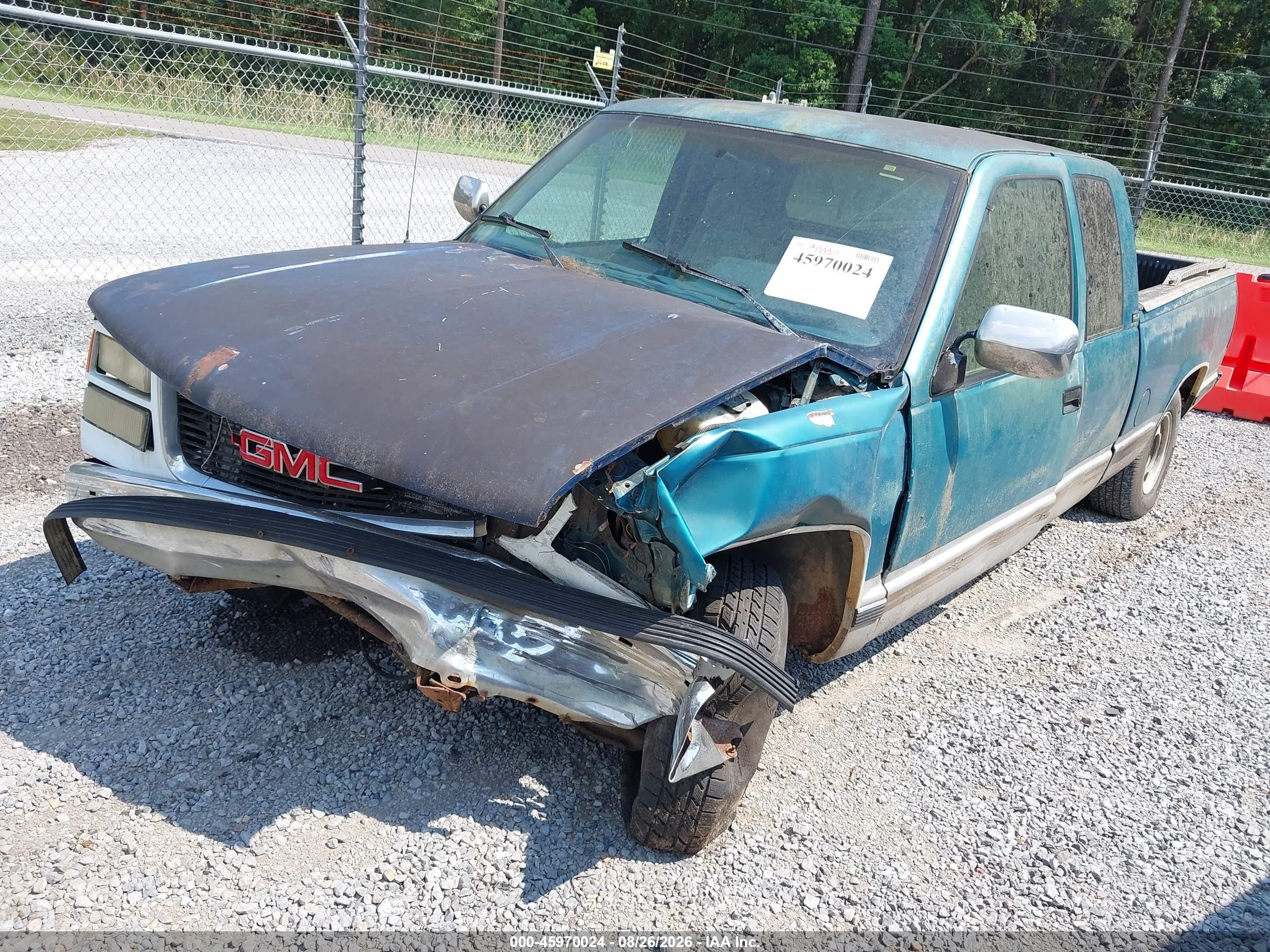 1994 Gmc Sierra C1500 Green vin: 2GTEC19K2R1502212