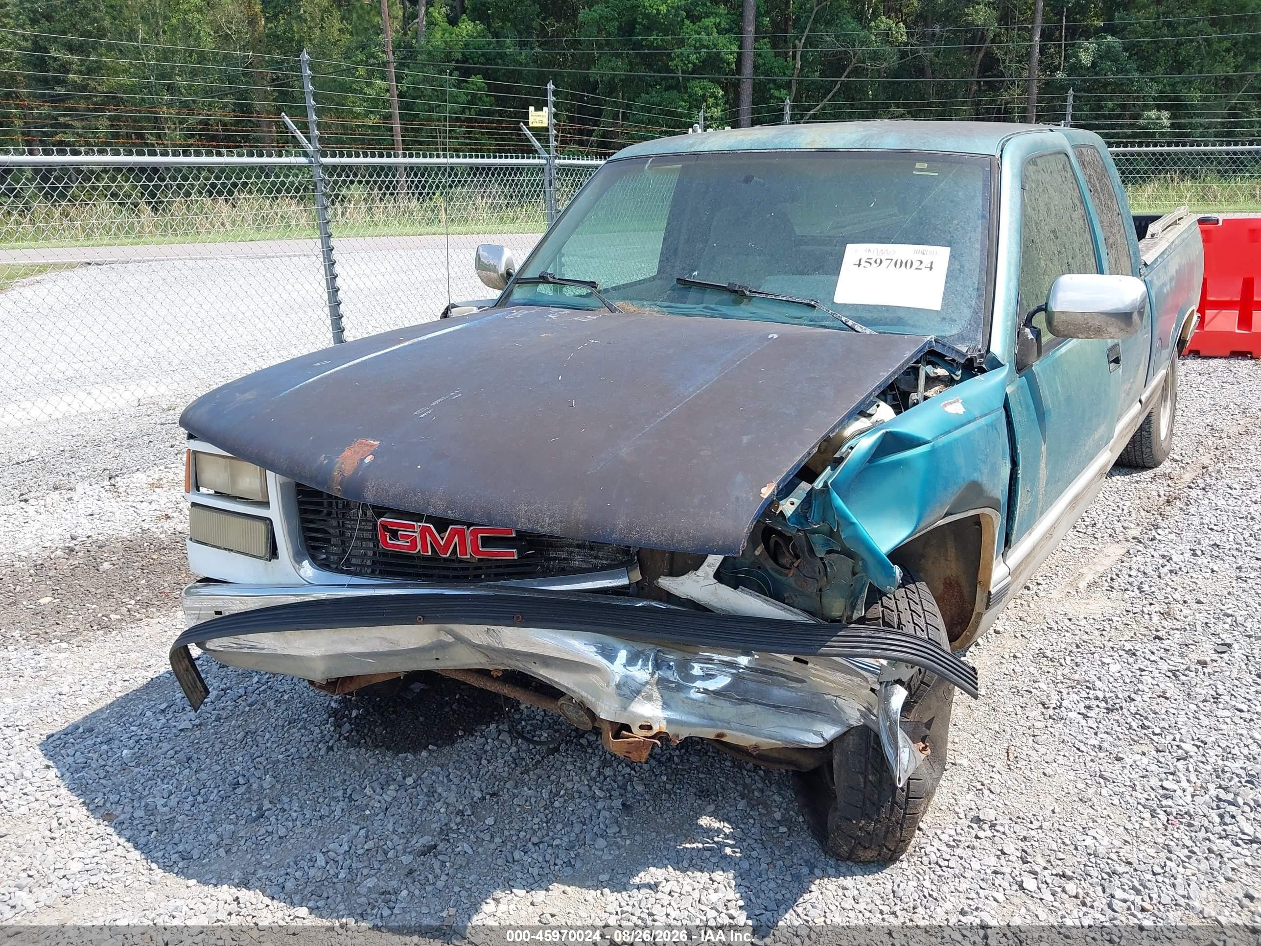 1994 Gmc Sierra C1500 Green vin: 2GTEC19K2R1502212