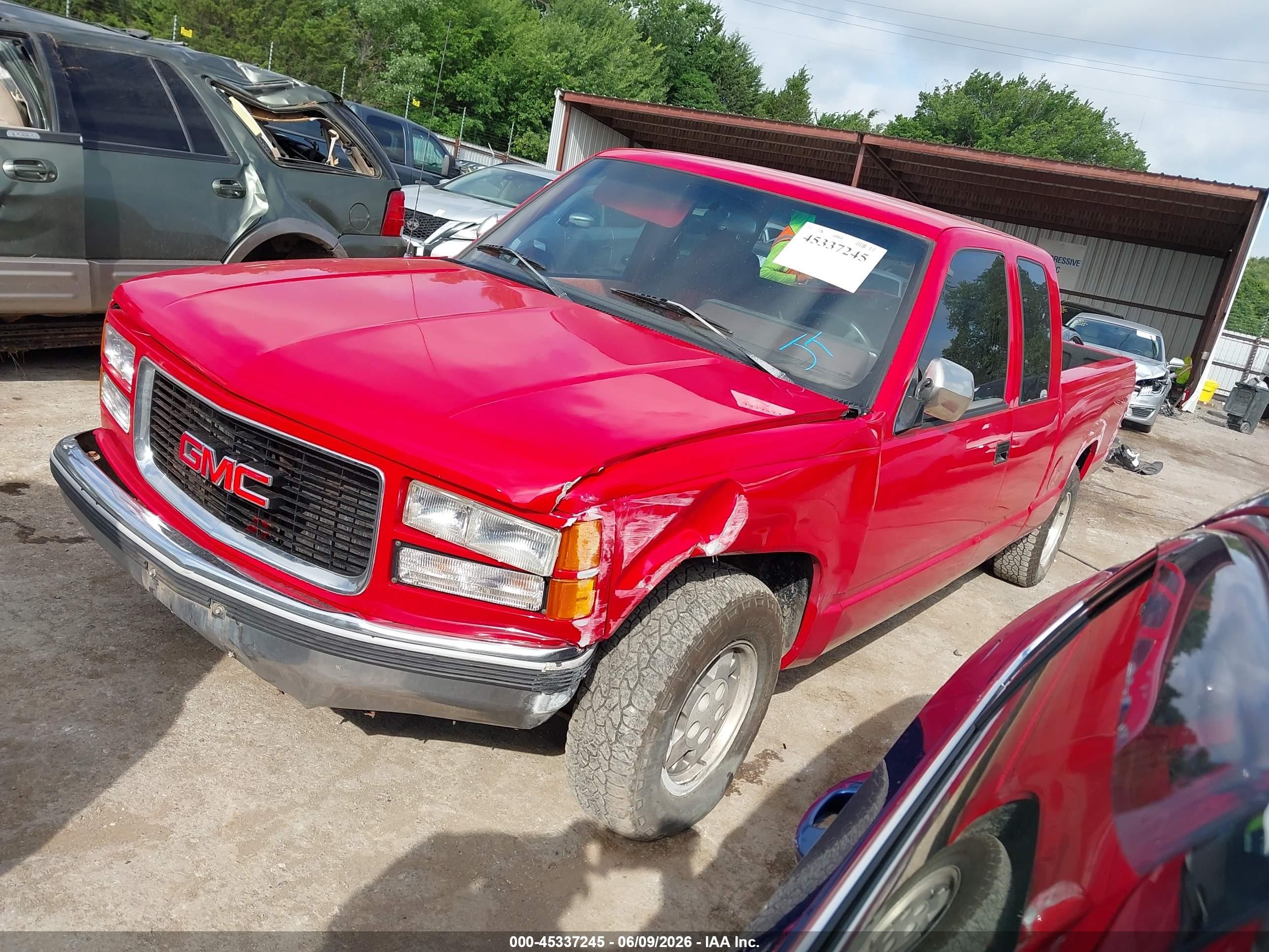 1994 Gmc Sierra C1500 Red vin: 2GTEC19K7R1585698