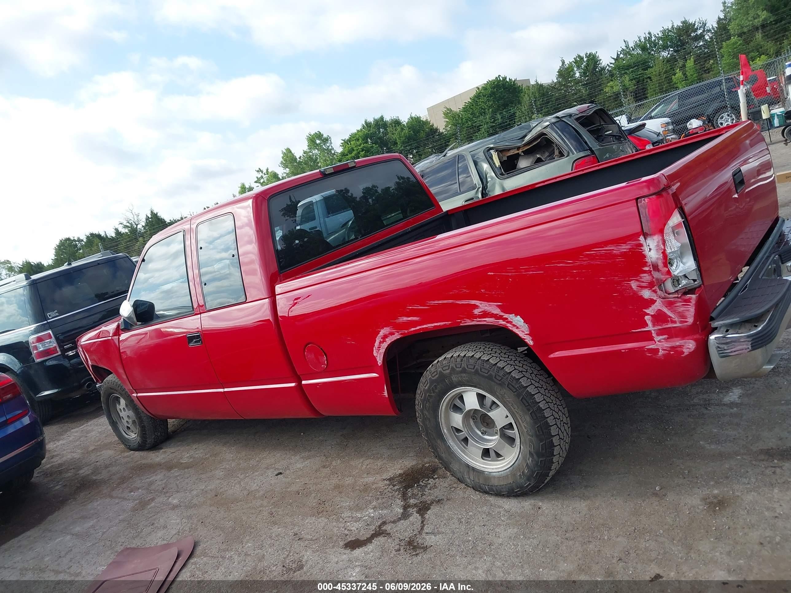1994 Gmc Sierra C1500 Red vin: 2GTEC19K7R1585698
