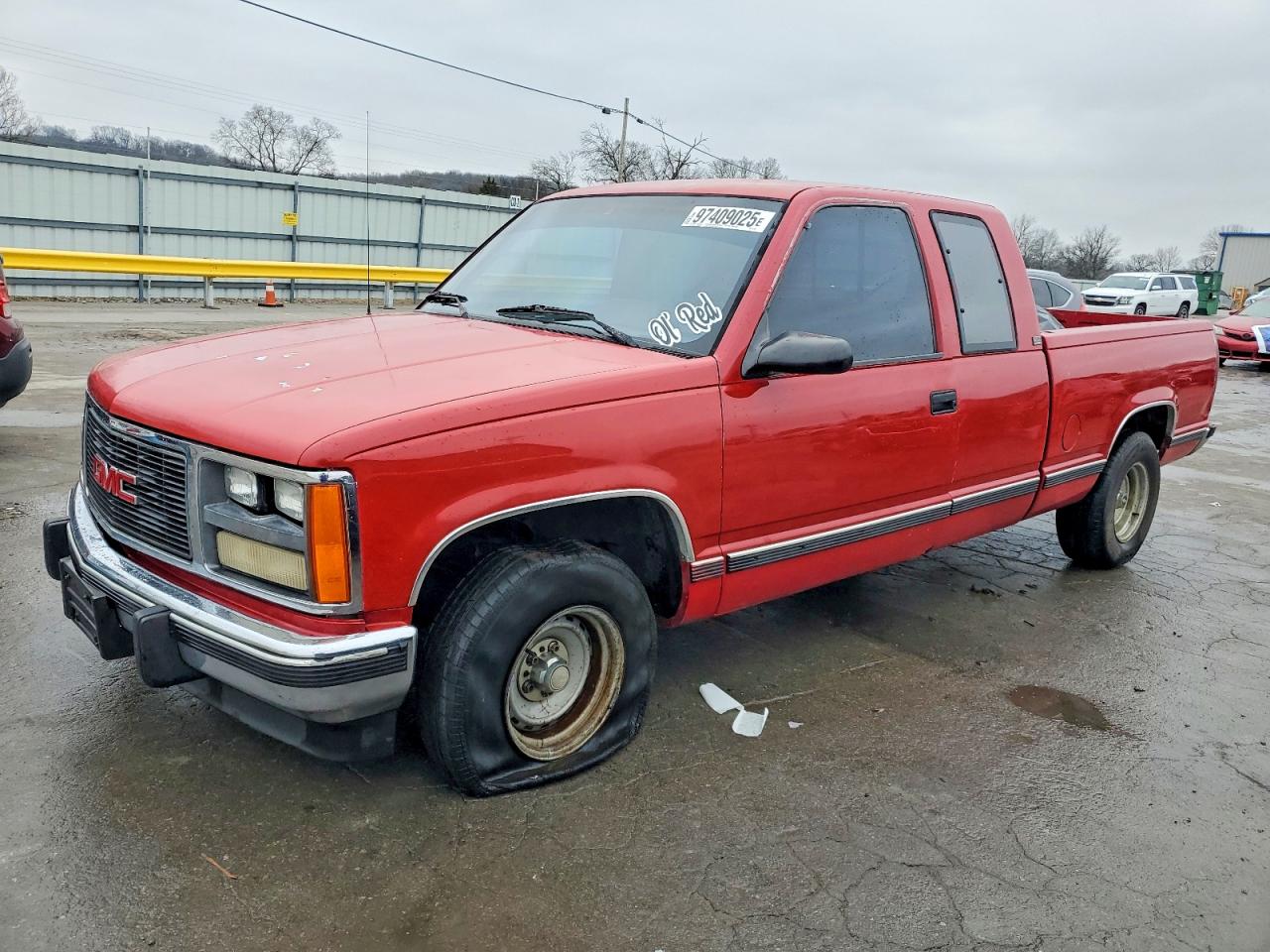 1989 Gmc Sierra C1500 Red vin: 2GTEC19K8K1551520