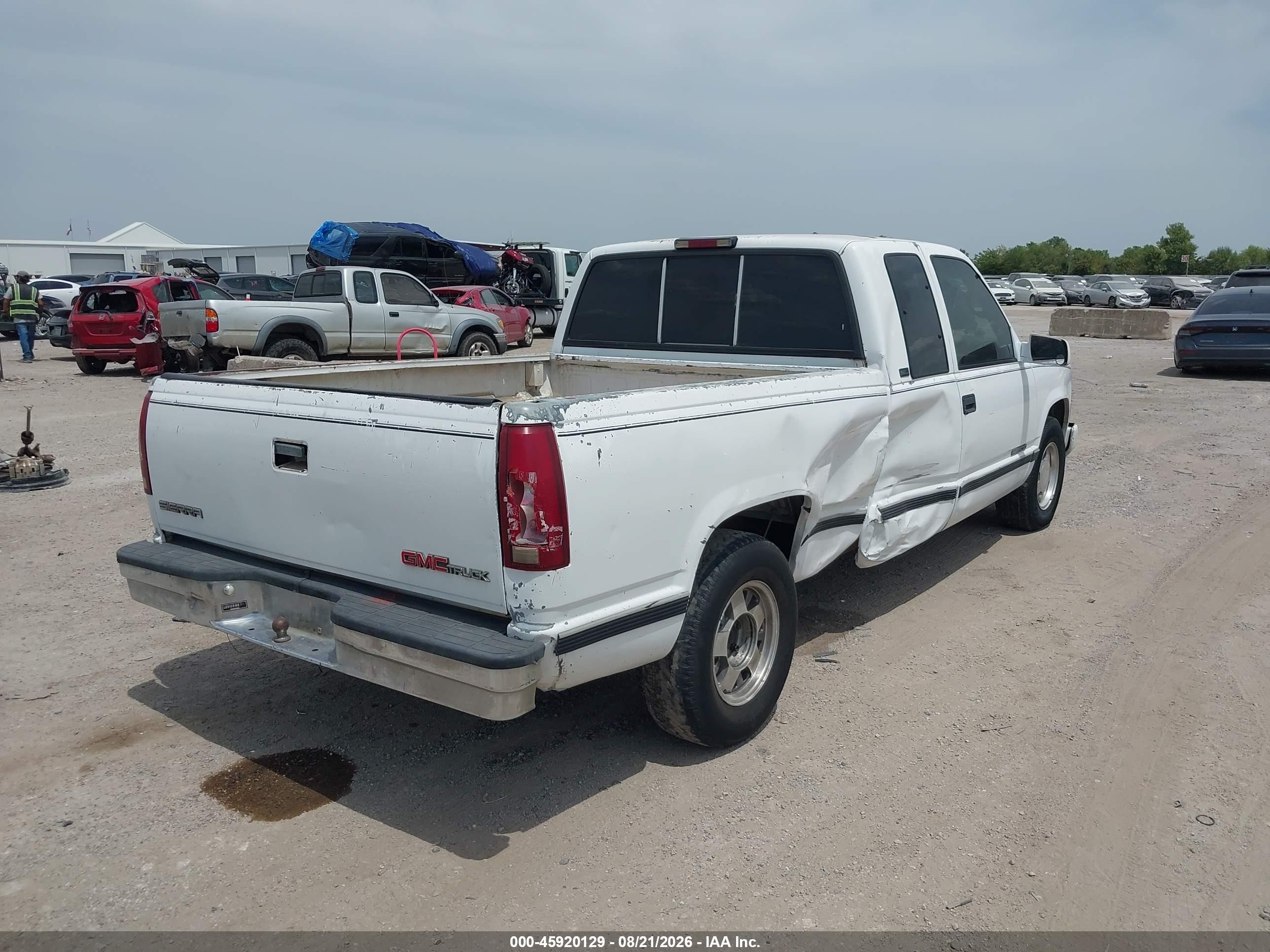 1996 Gmc Sierra C1500 White vin: 2GTEC19M4T1547550
