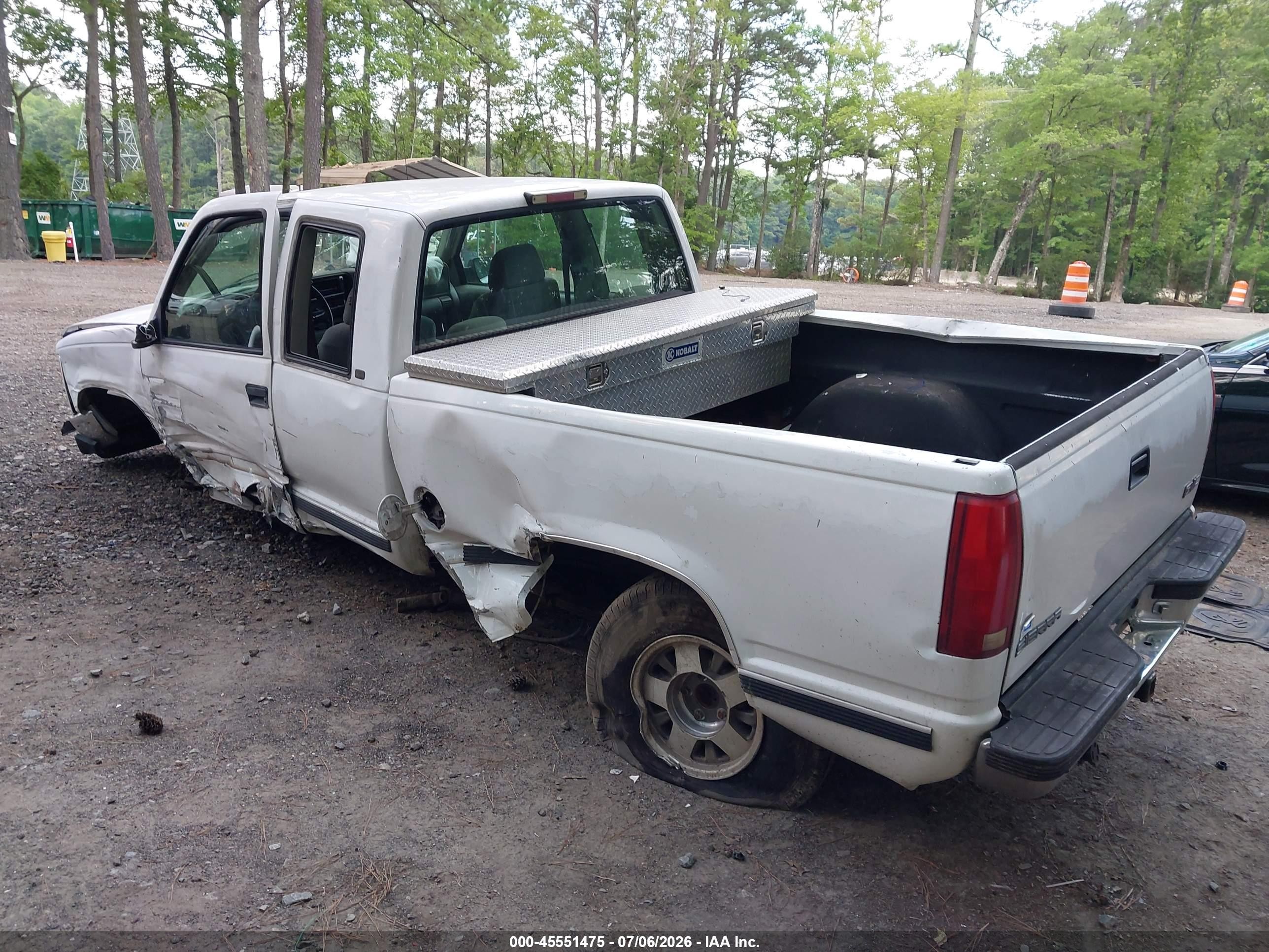 1998 Gmc Sierra 1500 Sl Wideside Белый vin: 2GTEC19M5W1555483