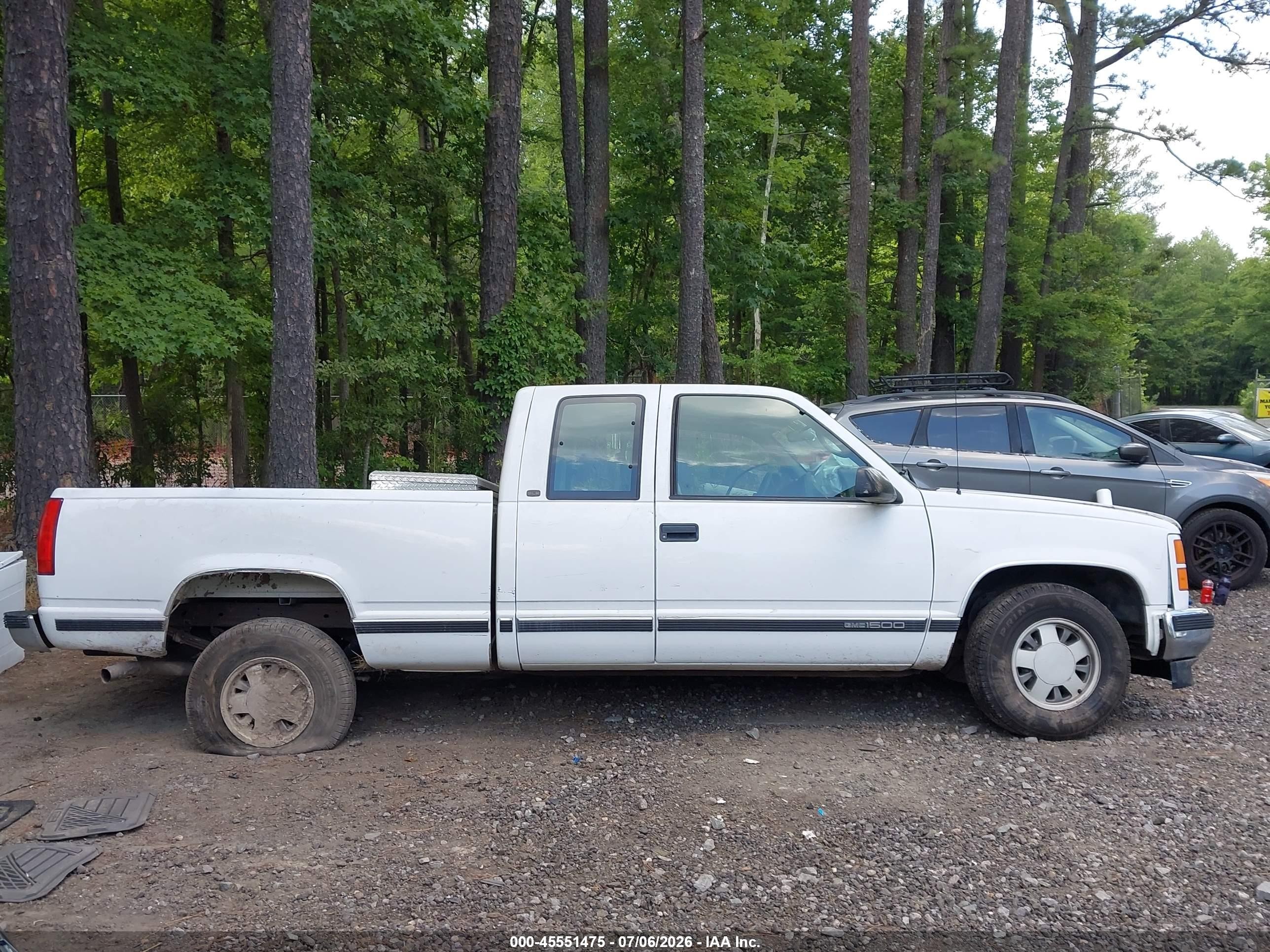 1998 Gmc Sierra 1500 Sl Wideside Белый vin: 2GTEC19M5W1555483
