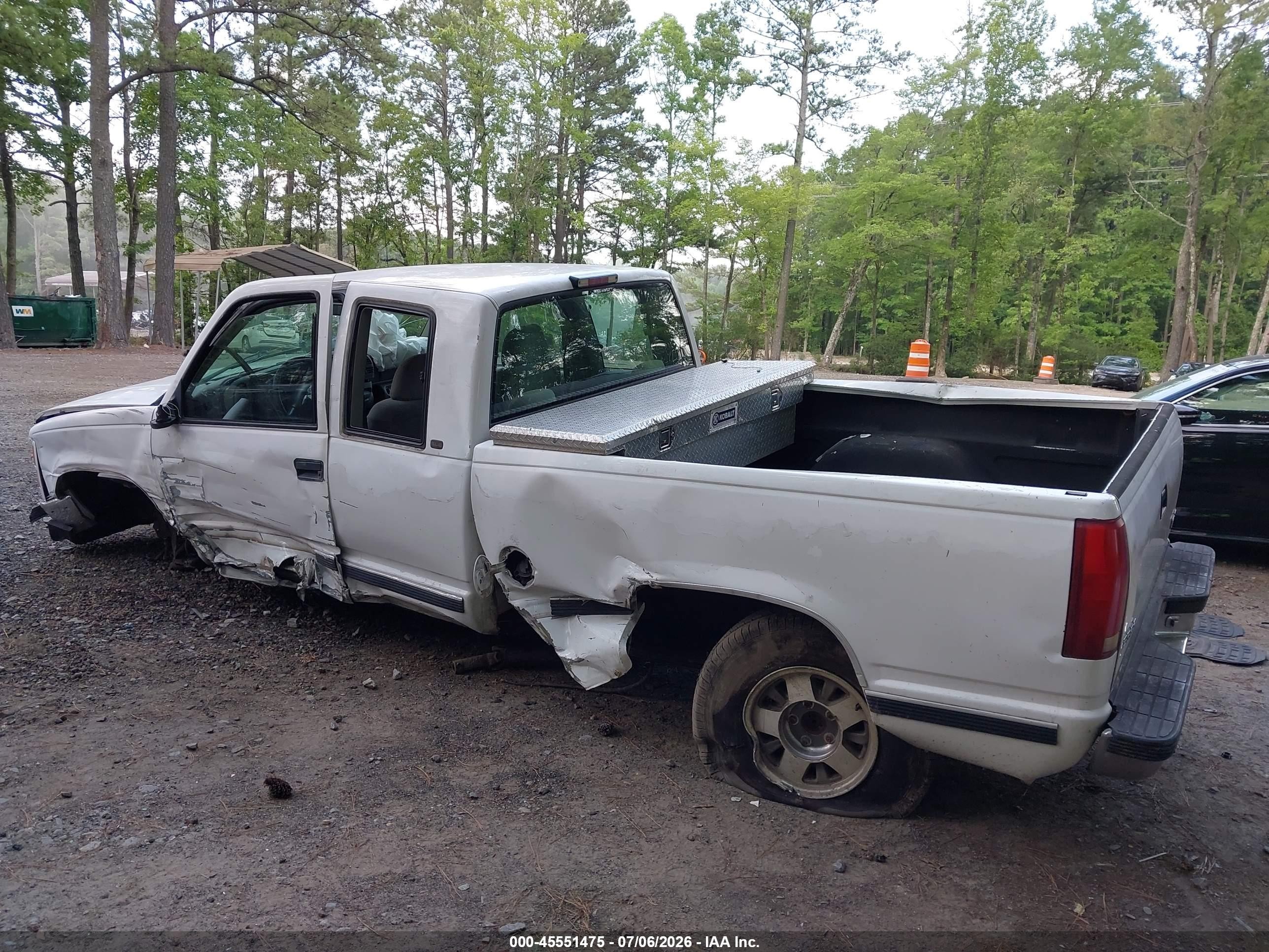 1998 Gmc Sierra 1500 Sl Wideside Белый vin: 2GTEC19M5W1555483