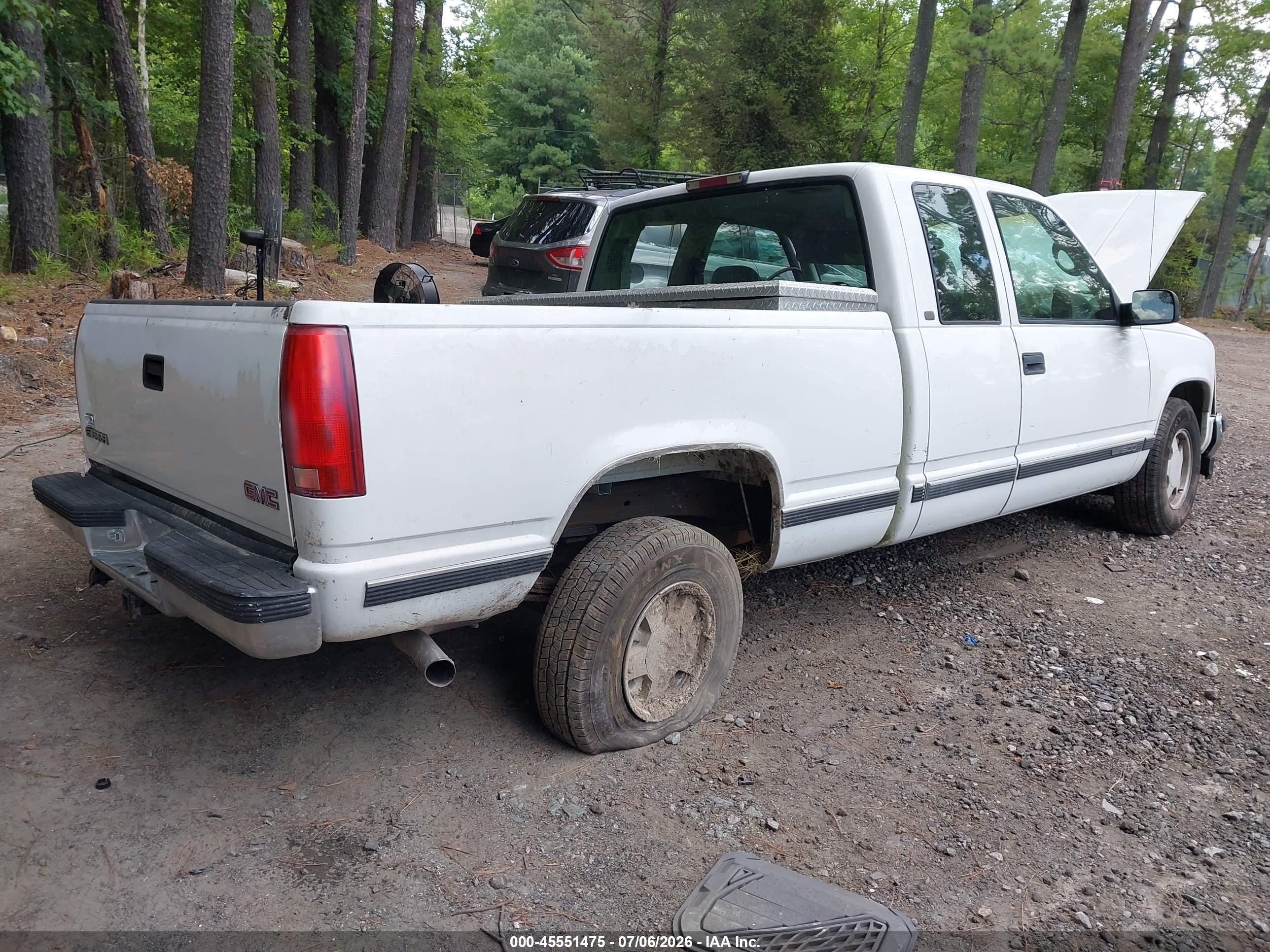 1998 Gmc Sierra 1500 Sl Wideside Белый vin: 2GTEC19M5W1555483