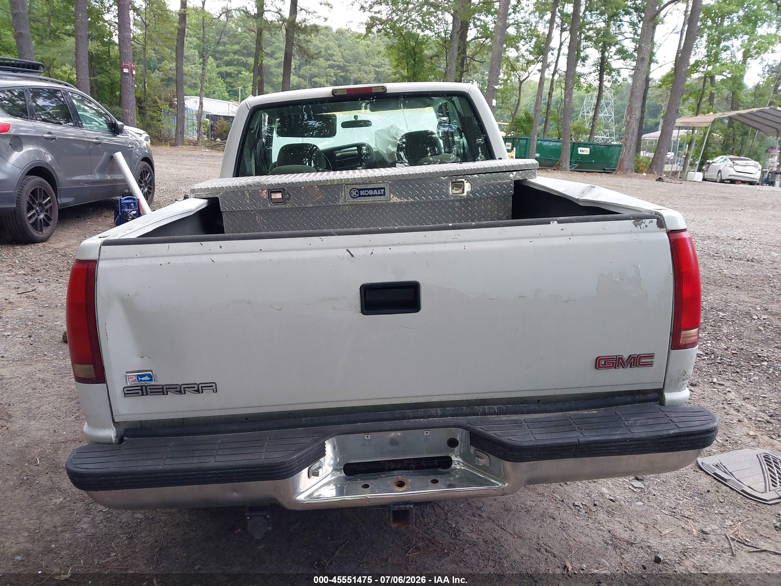 1998 Gmc Sierra 1500 Sl Wideside Белый vin: 2GTEC19M5W1555483