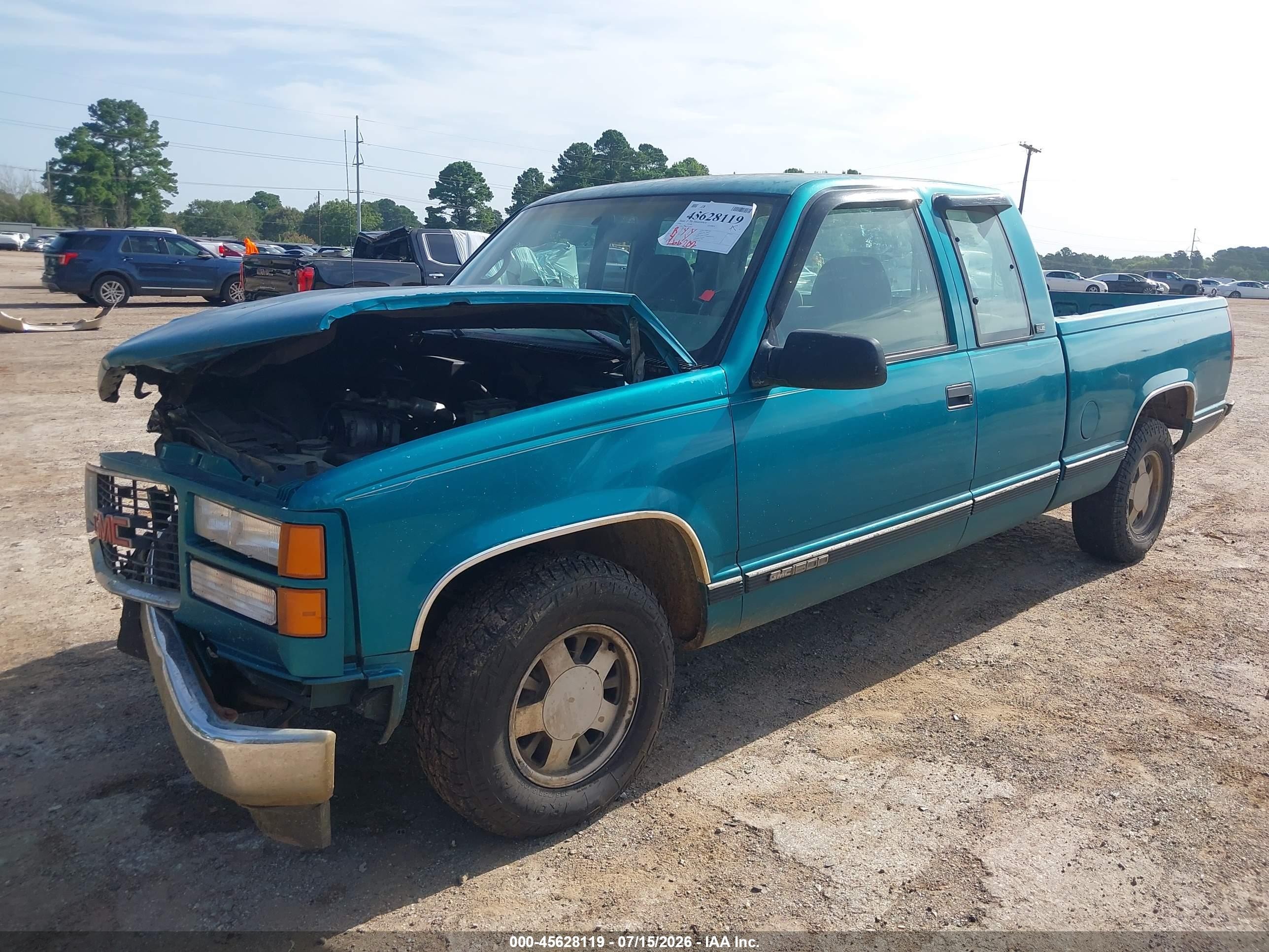 1996 Gmc Sierra C1500 Light Blue vin: 2GTEC19M6T1509611