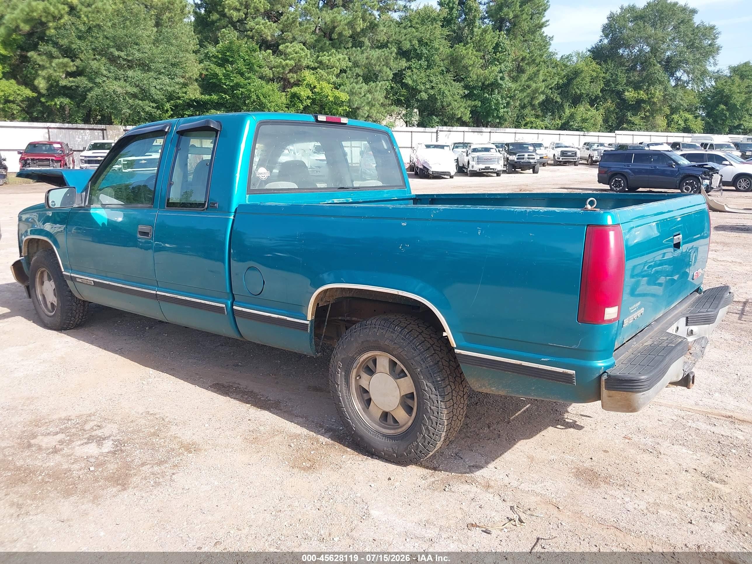 1996 Gmc Sierra C1500 Light Blue vin: 2GTEC19M6T1509611