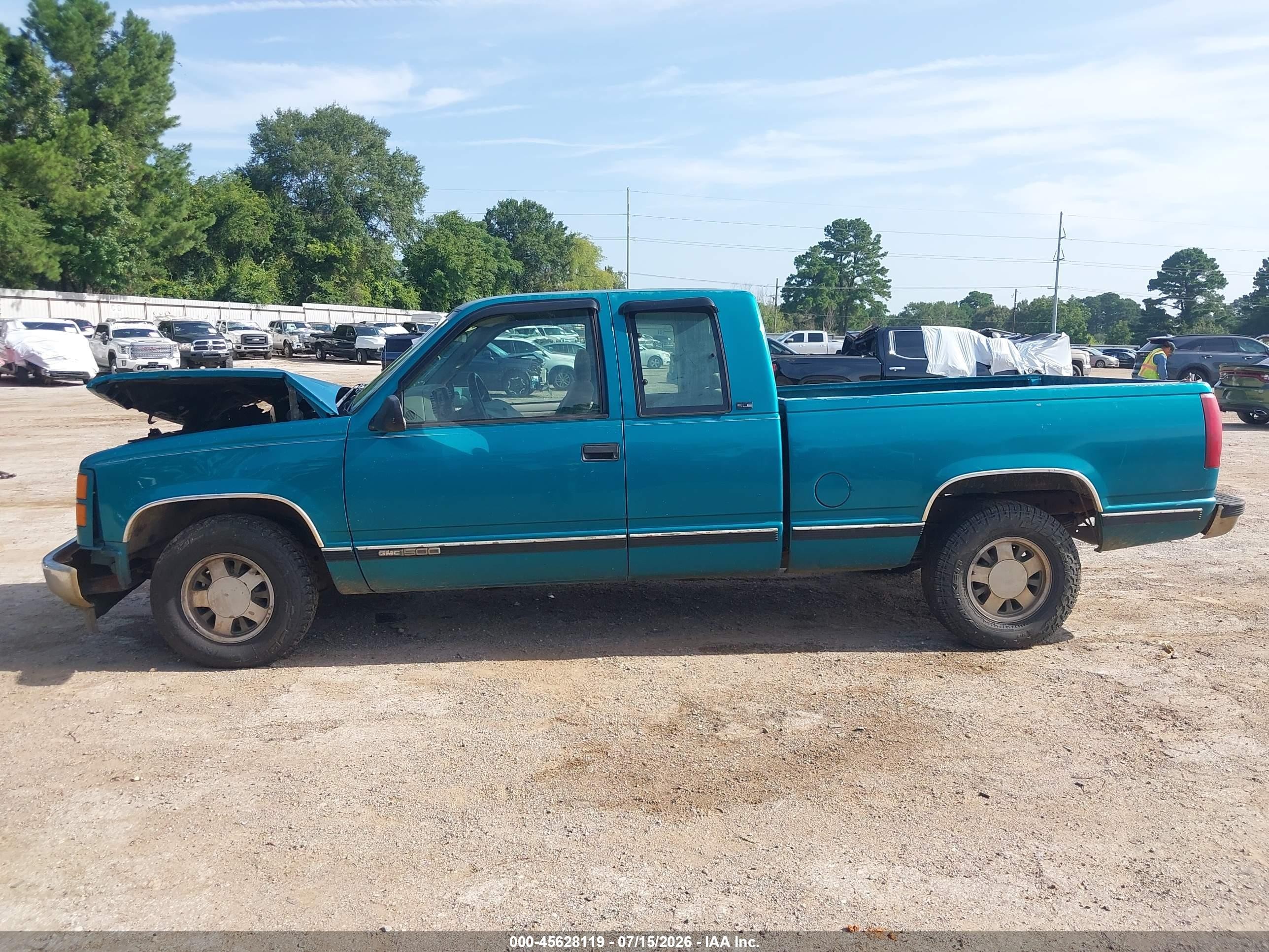 1996 Gmc Sierra C1500 Light Blue vin: 2GTEC19M6T1509611