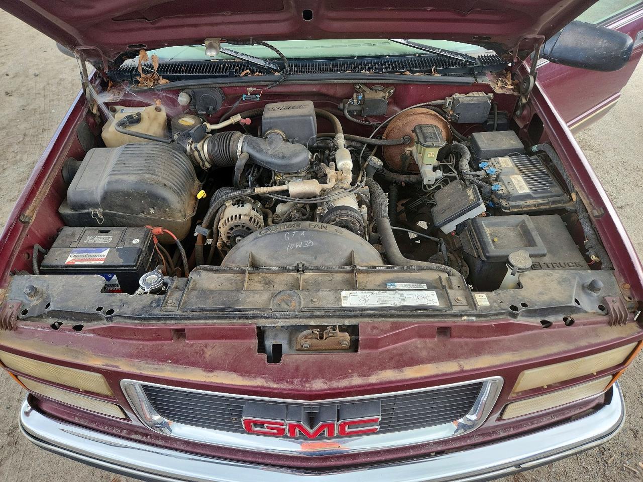 1996 Gmc Sierra C1500 Burgundy vin: 2GTEC19MXT1557855