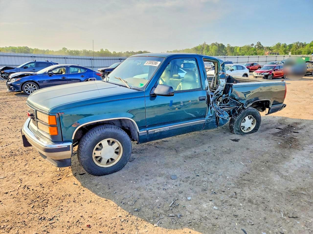 1996 Gmc Sierra C1500 Green vin: 2GTEC19R1T1531916