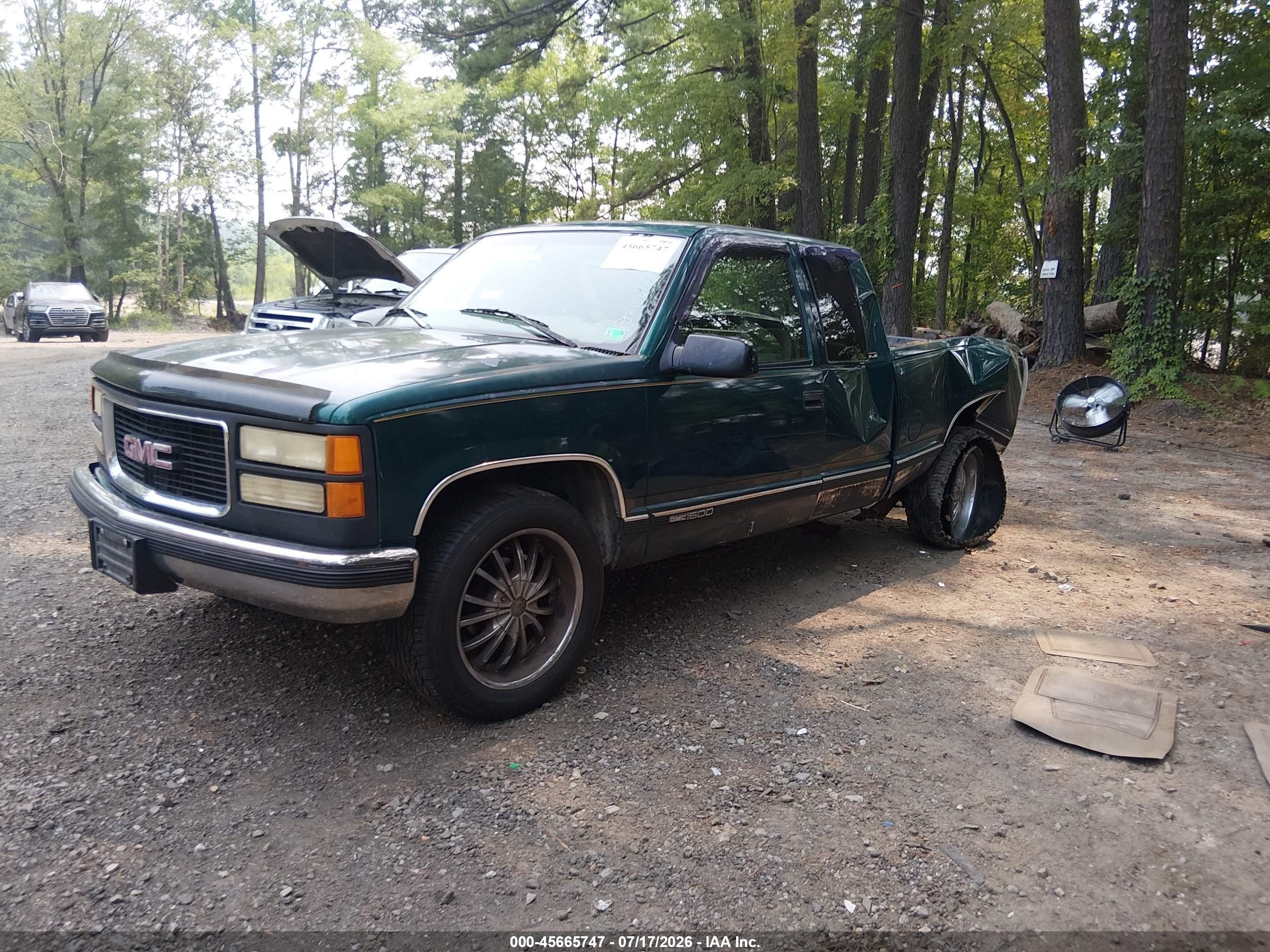 1997 Gmc Sierra 1500 Sl Wideside Зеленый vin: 2GTEC19R2V1544094