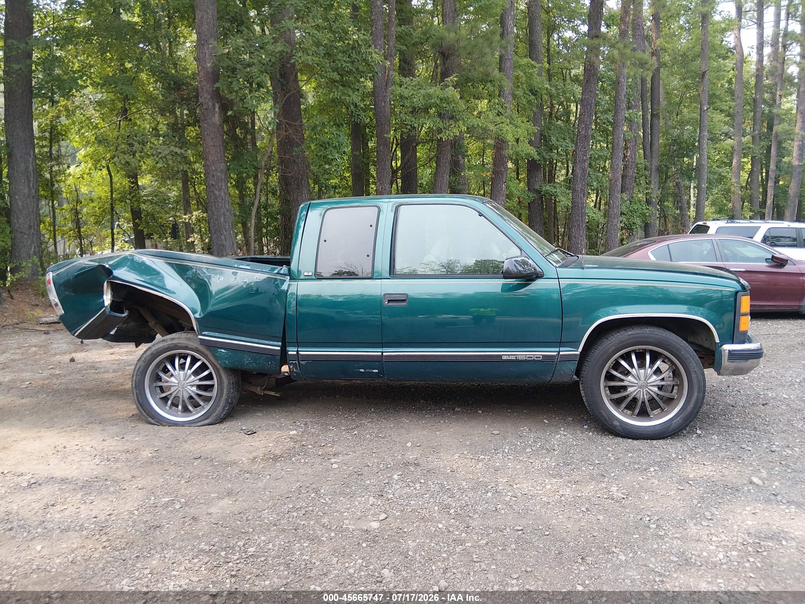 1997 Gmc Sierra 1500 Sl Wideside Зеленый vin: 2GTEC19R2V1544094