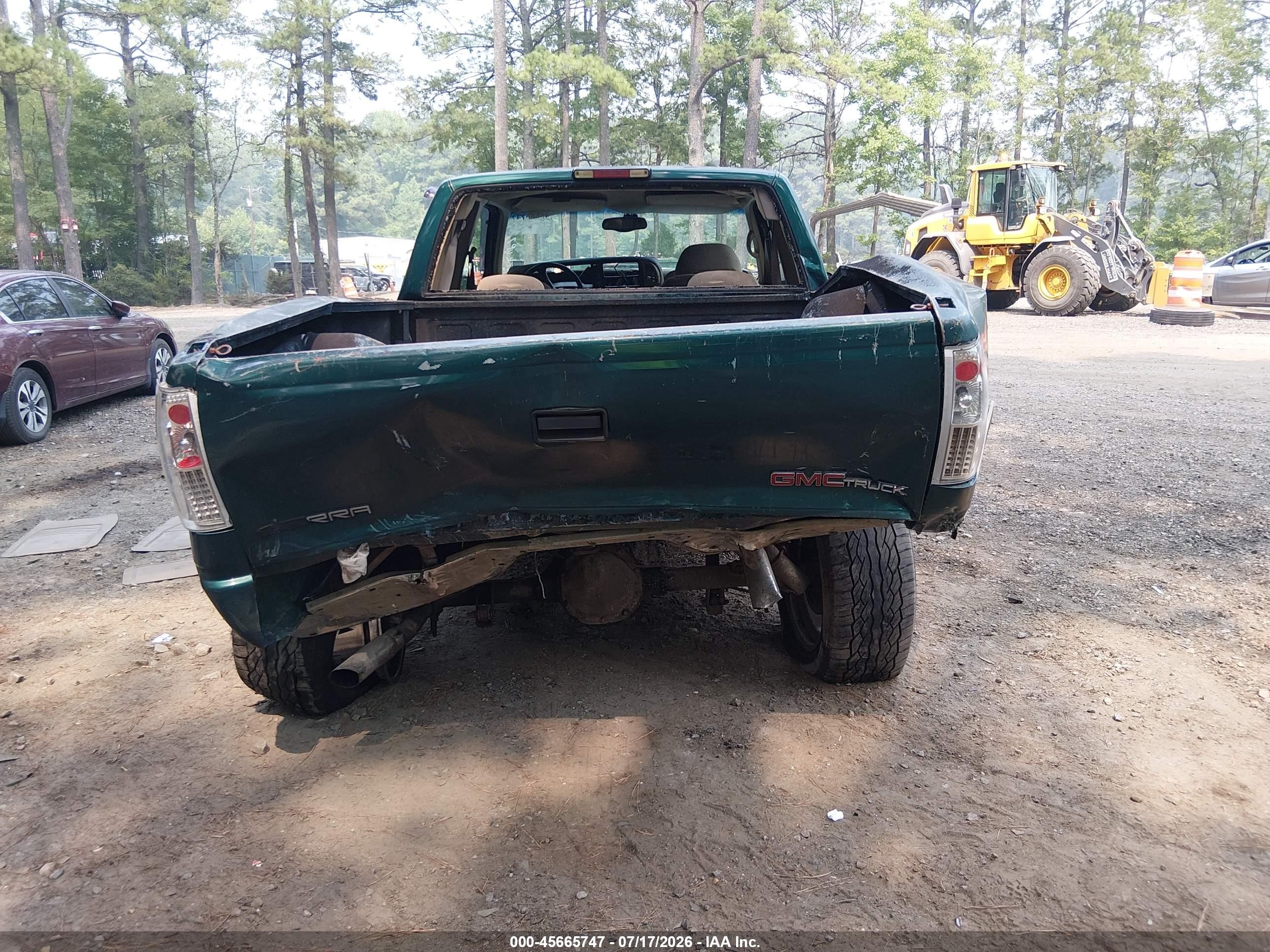 1997 Gmc Sierra 1500 Sl Wideside Зеленый vin: 2GTEC19R2V1544094