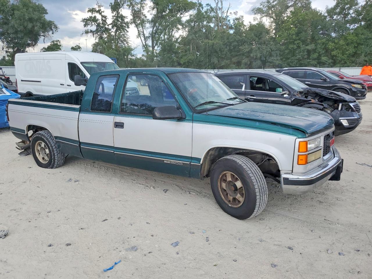 1996 Gmc Sierra C1500 Green vin: 2GTEC19R4T1501616