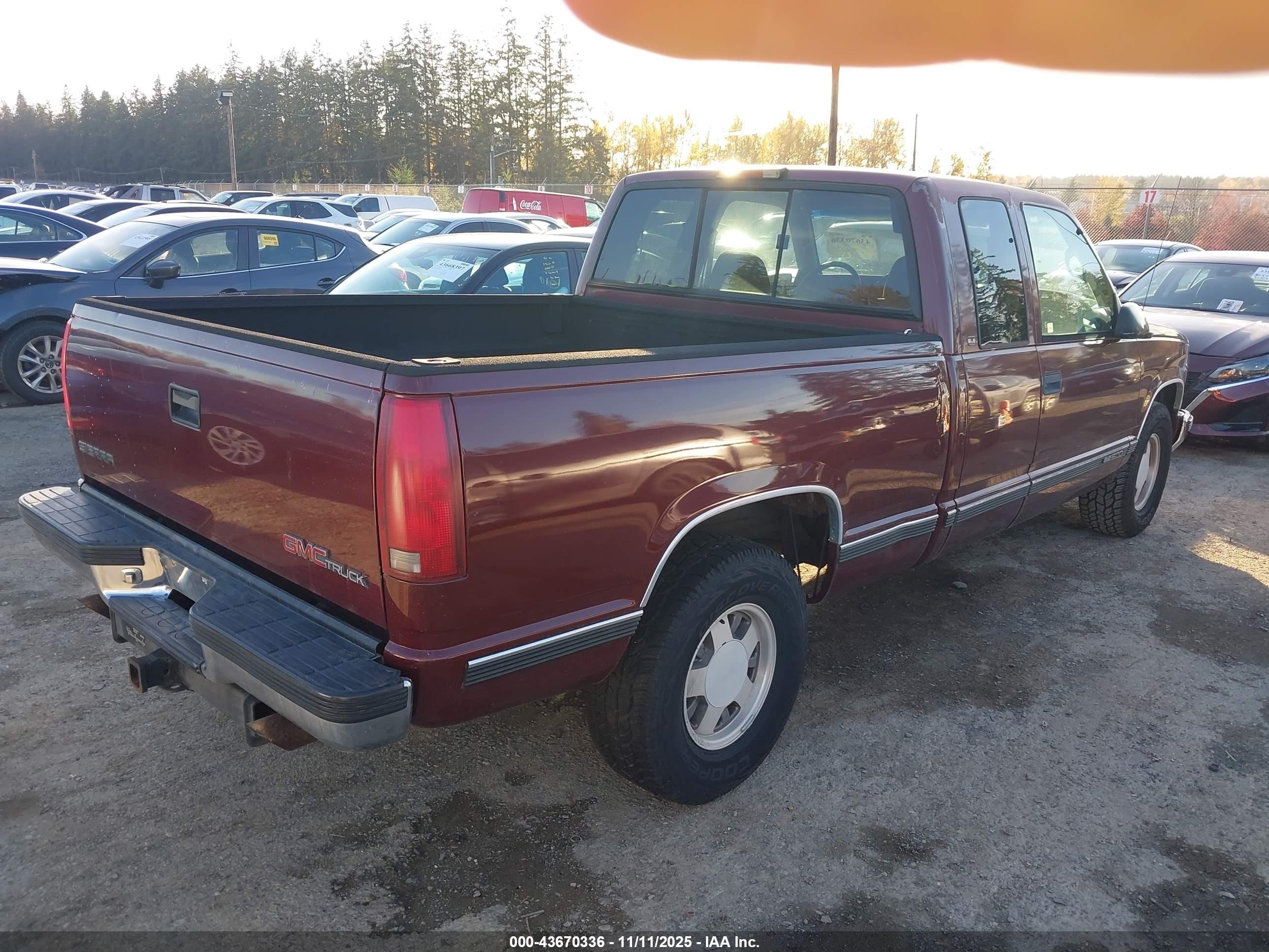 1997 Gmc Sierra 1500 Sl Wideside Red vin: 2GTEC19R4V1559602