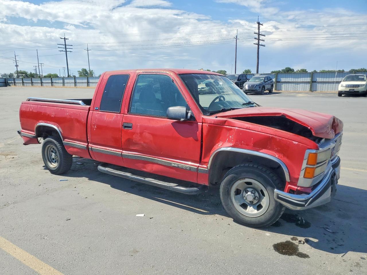 1996 Gmc Sierra C1500 Red vin: 2GTEC19R6T1545598