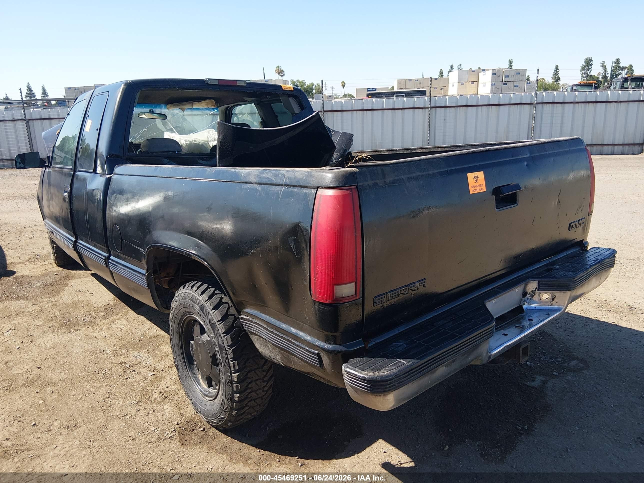 1998 Gmc Sierra 1500 Sl Wideside Black vin: 2GTEC19R6W1548781