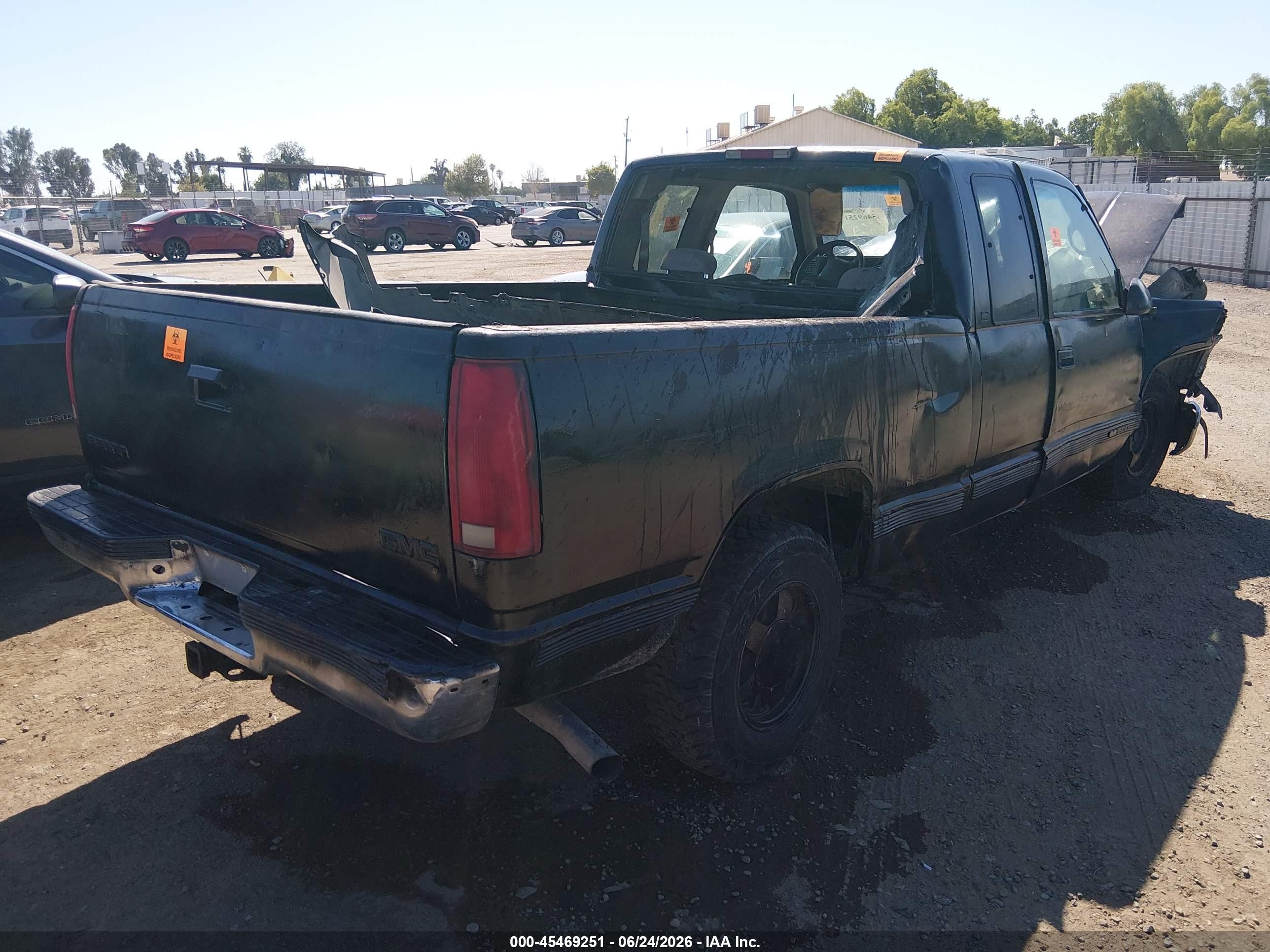 1998 Gmc Sierra 1500 Sl Wideside Black vin: 2GTEC19R6W1548781