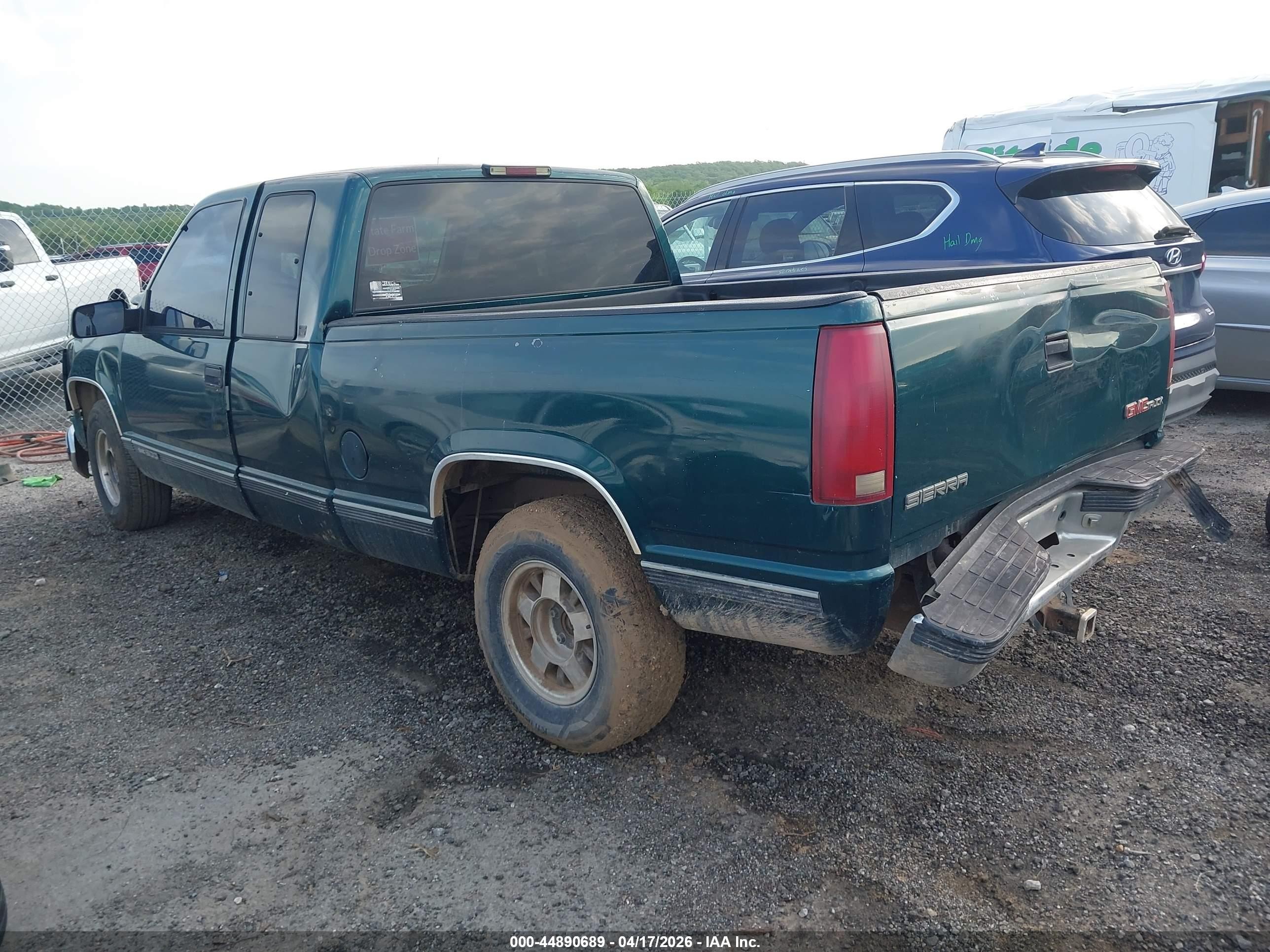 1996 Gmc Sierra C1500 Green vin: 2GTEC19R8T1512537