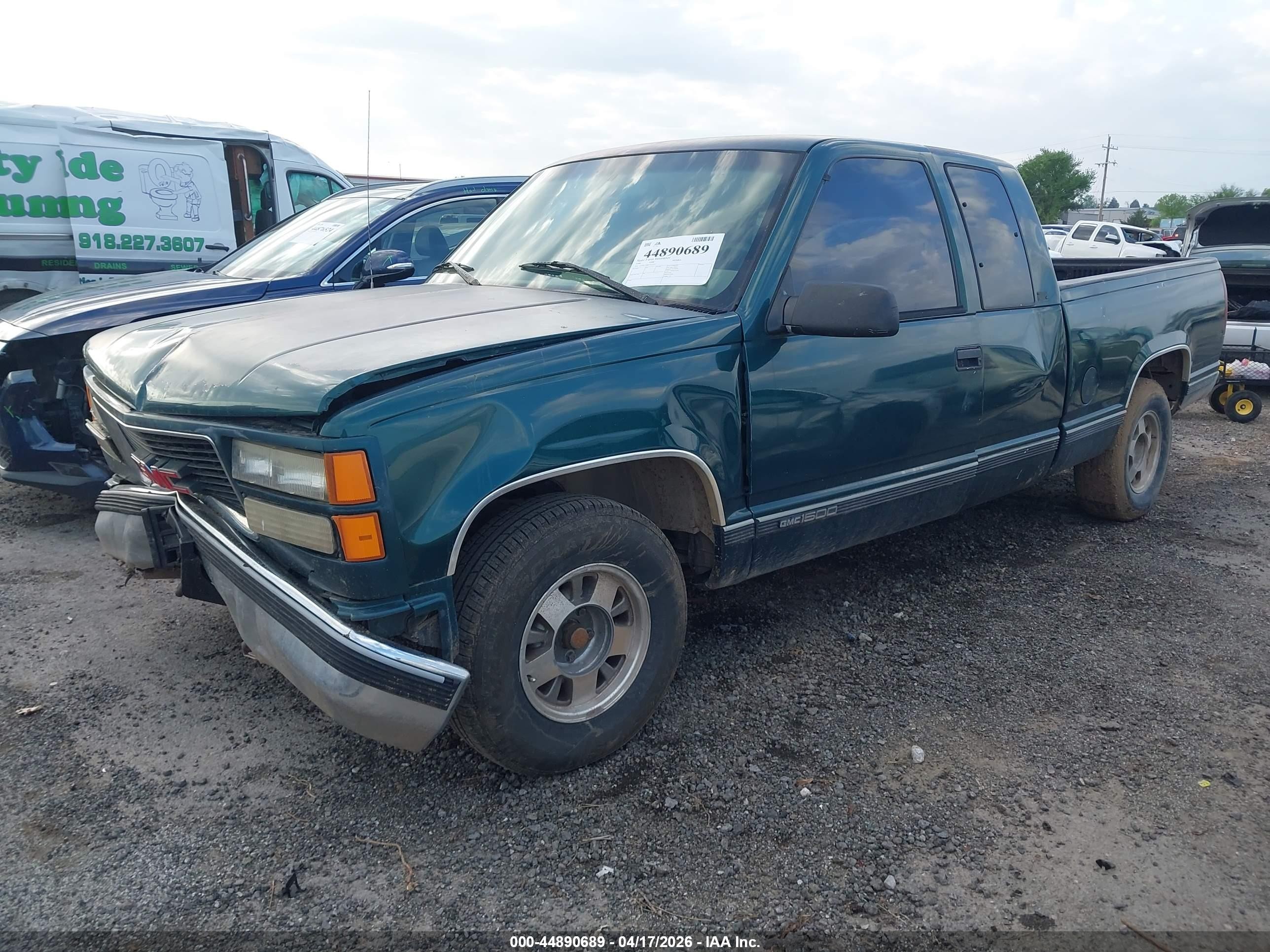 1996 Gmc Sierra C1500 Green vin: 2GTEC19R8T1512537