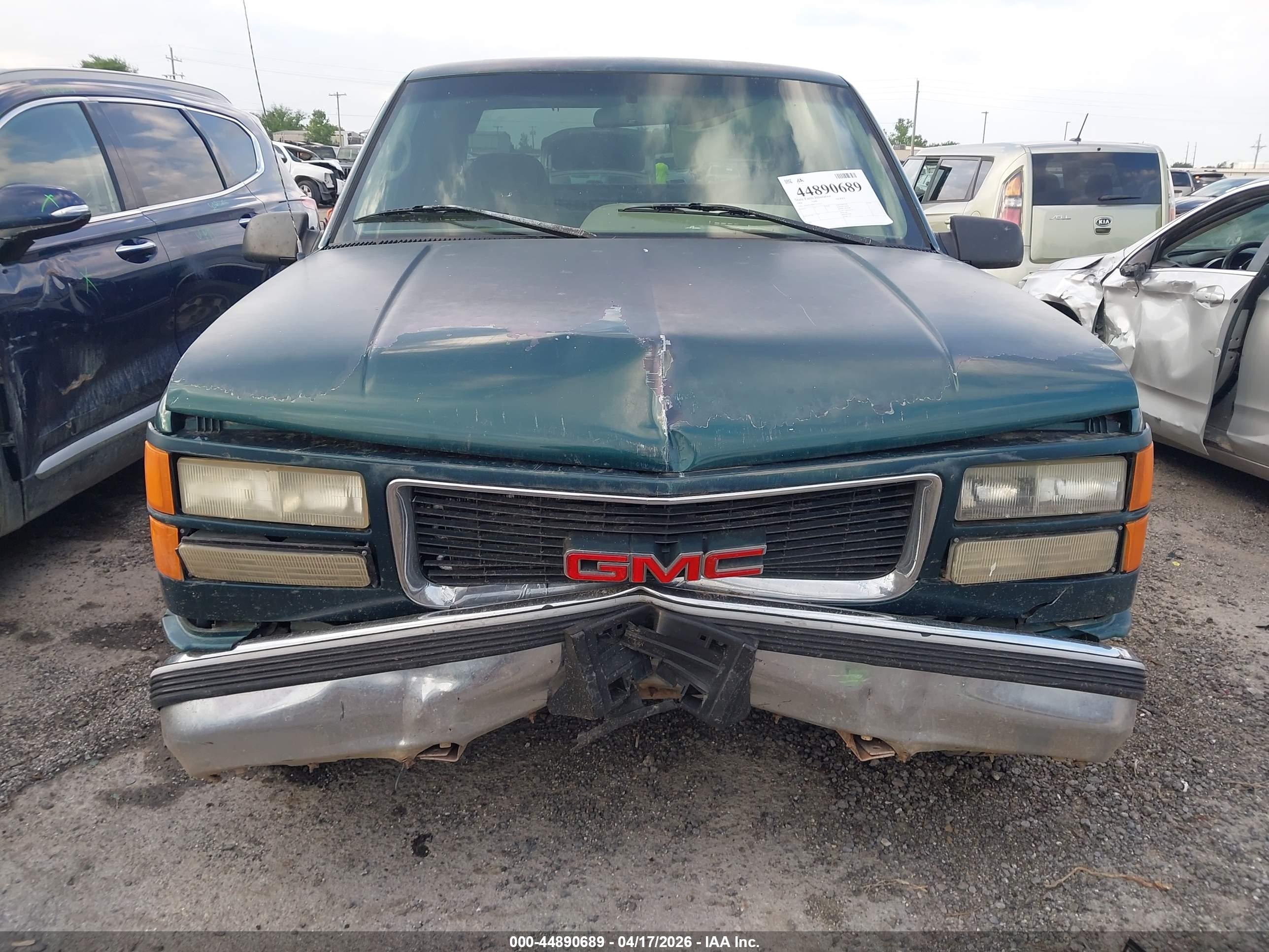 1996 Gmc Sierra C1500 Green vin: 2GTEC19R8T1512537