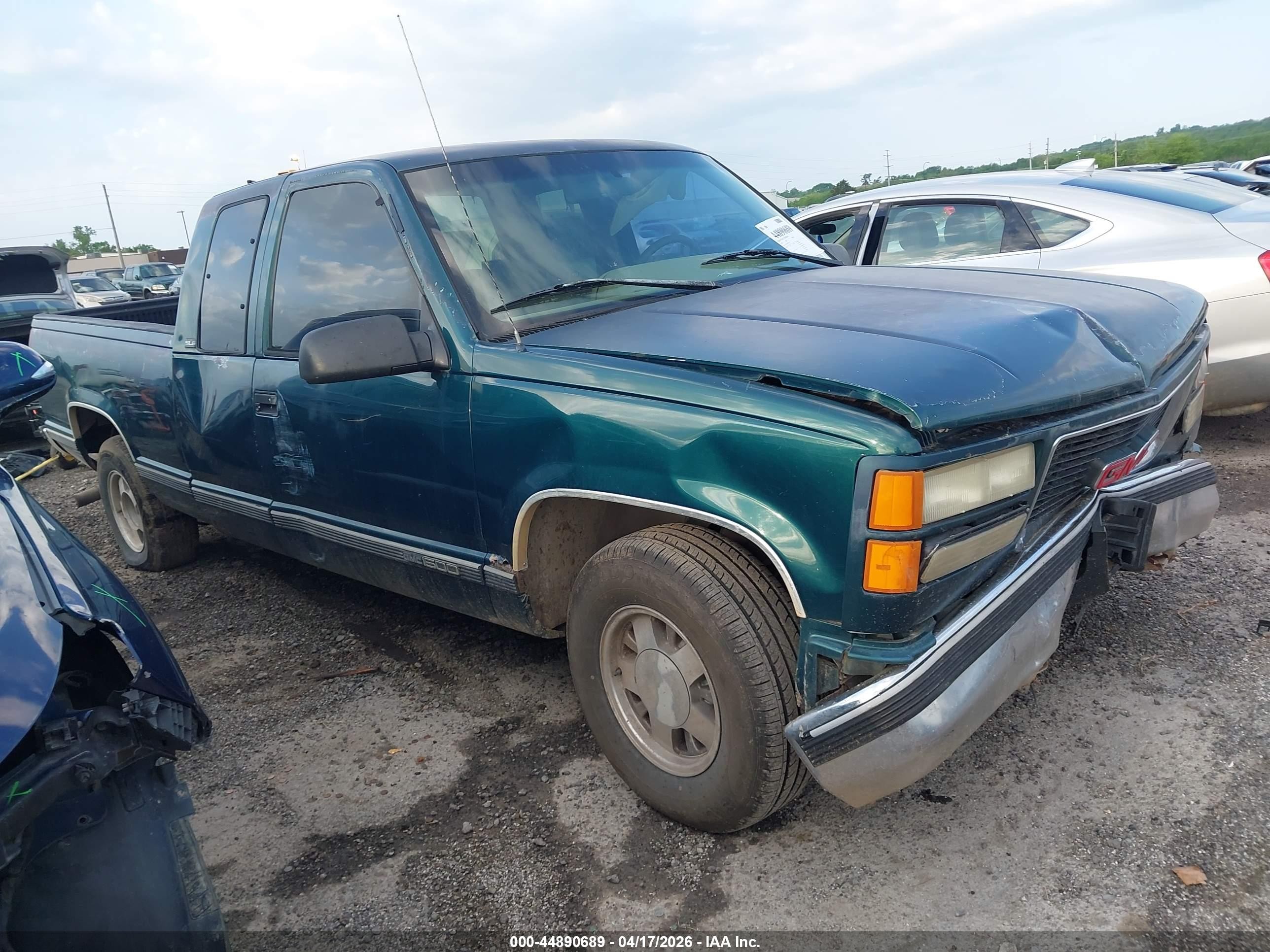 1996 Gmc Sierra C1500 Green vin: 2GTEC19R8T1512537