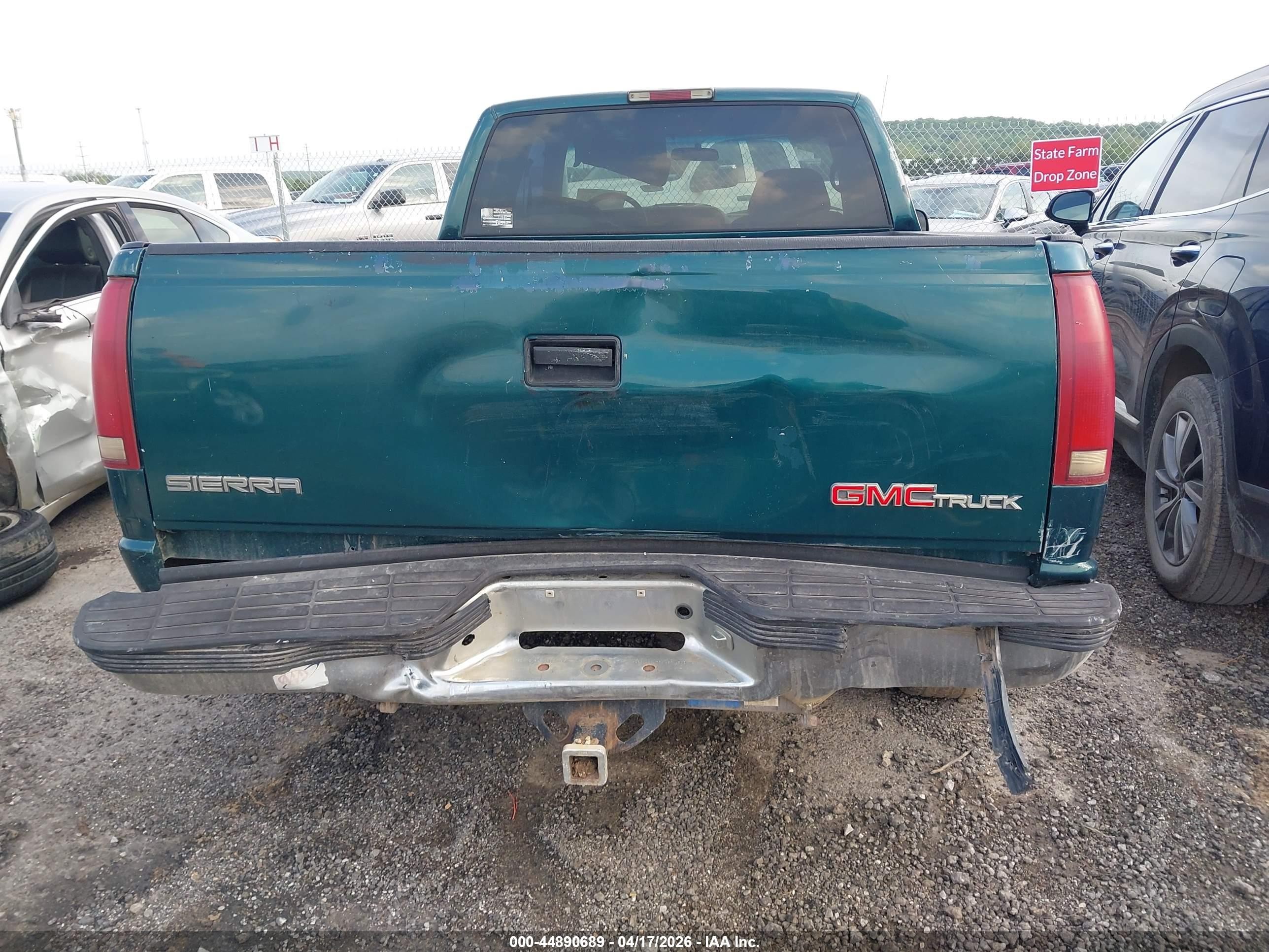 1996 Gmc Sierra C1500 Green vin: 2GTEC19R8T1512537