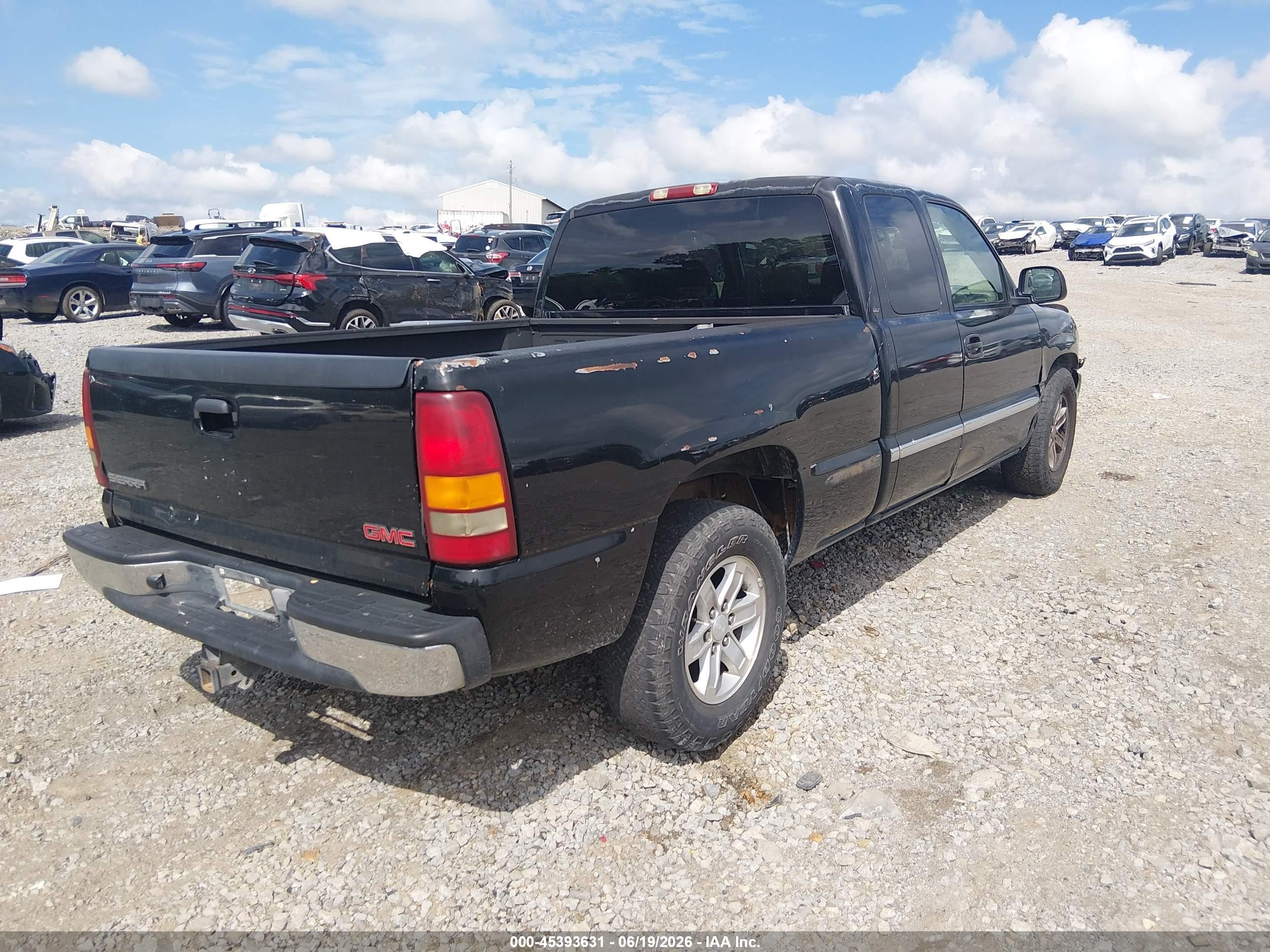 2001 Gmc Sierra 1500 Sle Black vin: 2GTEC19T111328209