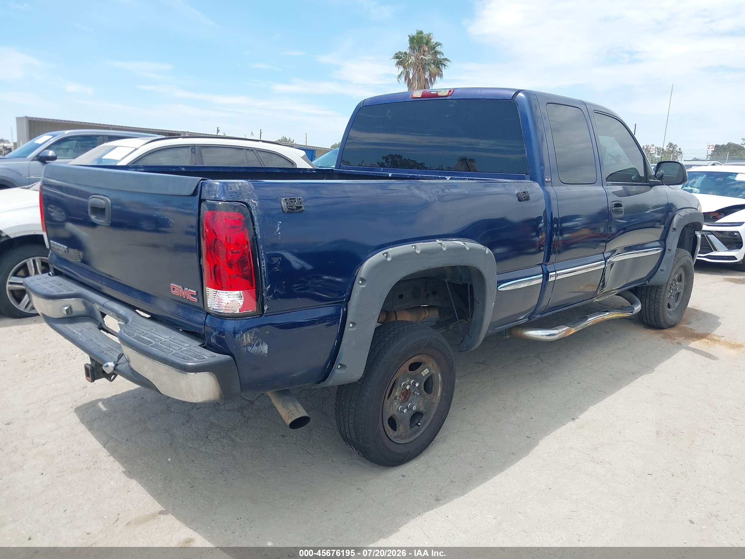 2001 Gmc Sierra 1500 Sle Dark Blue vin: 2GTEC19T111351117