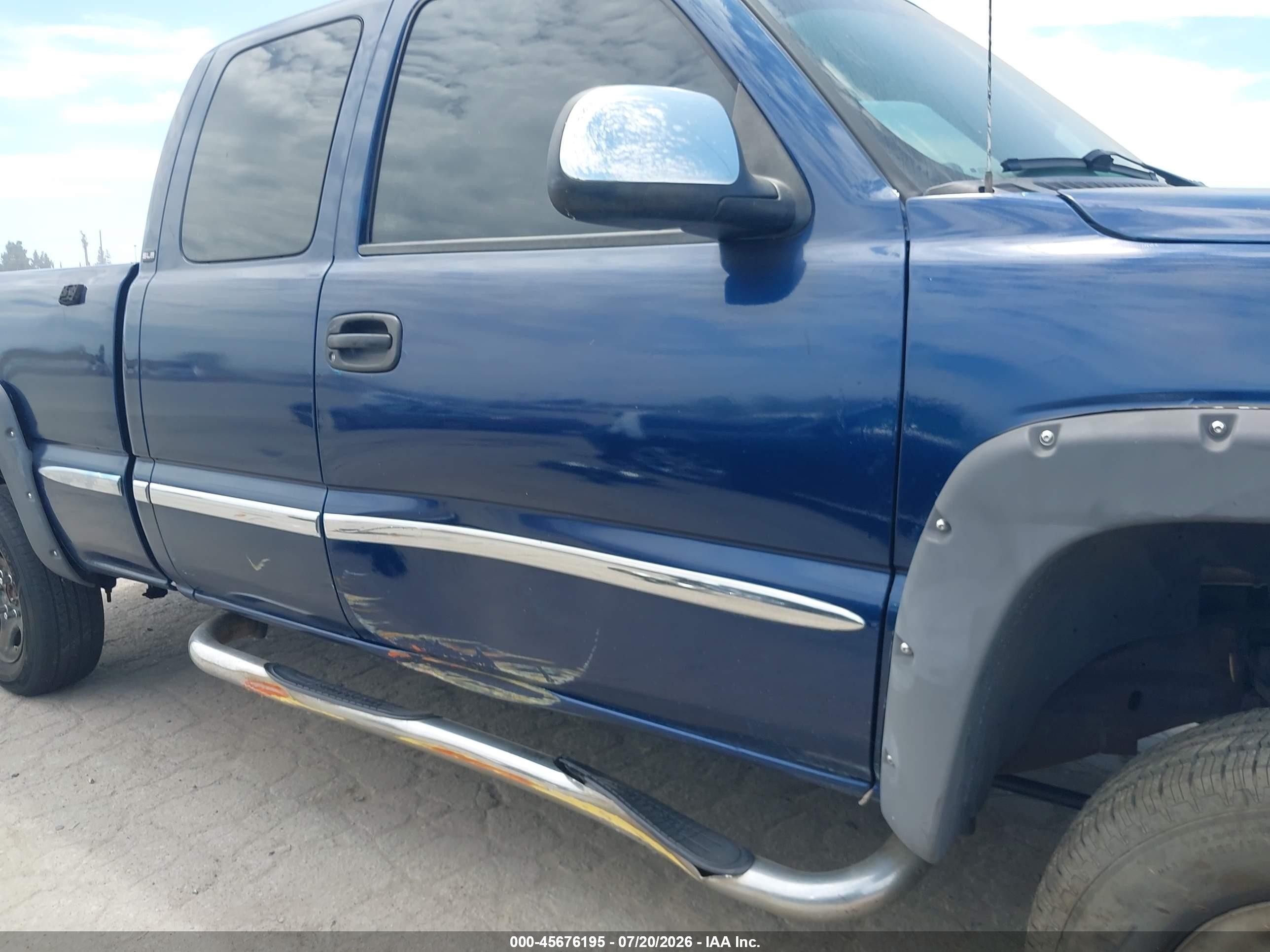 2001 Gmc Sierra 1500 Sle Dark Blue vin: 2GTEC19T111351117
