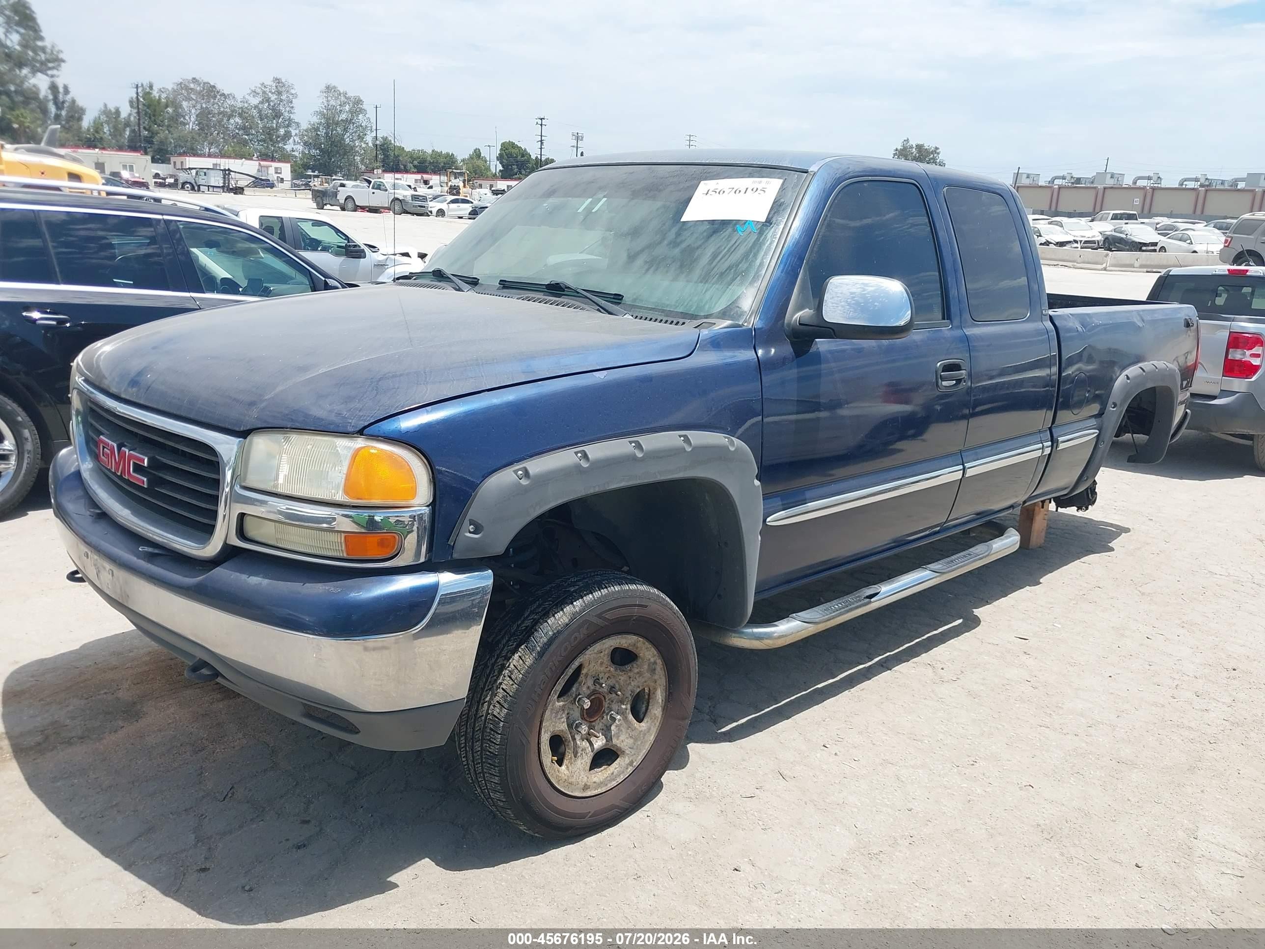 2001 Gmc Sierra 1500 Sle Dark Blue vin: 2GTEC19T111351117
