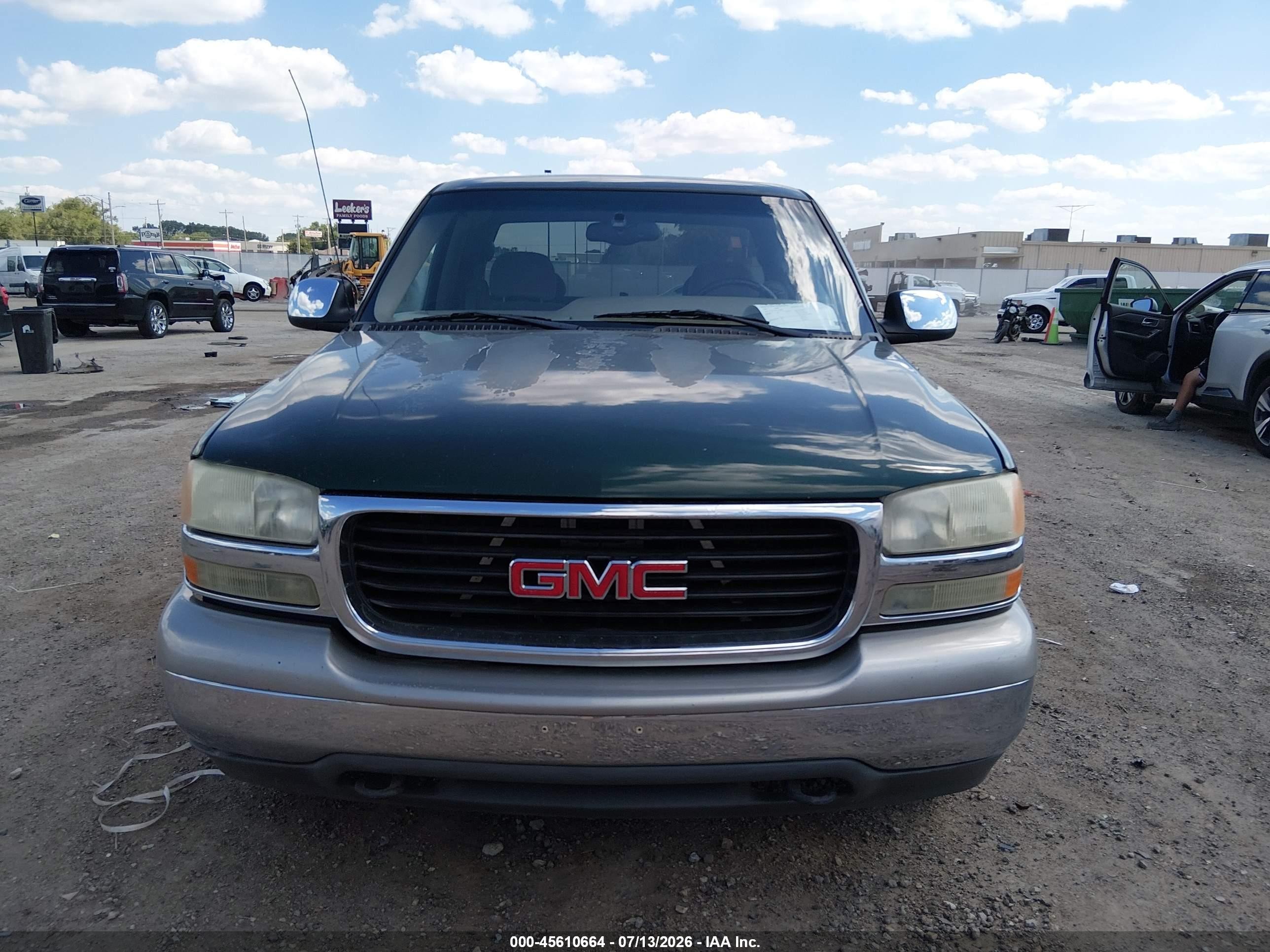 2002 Gmc Sierra 1500 Sle Green vin: 2GTEC19T121166003