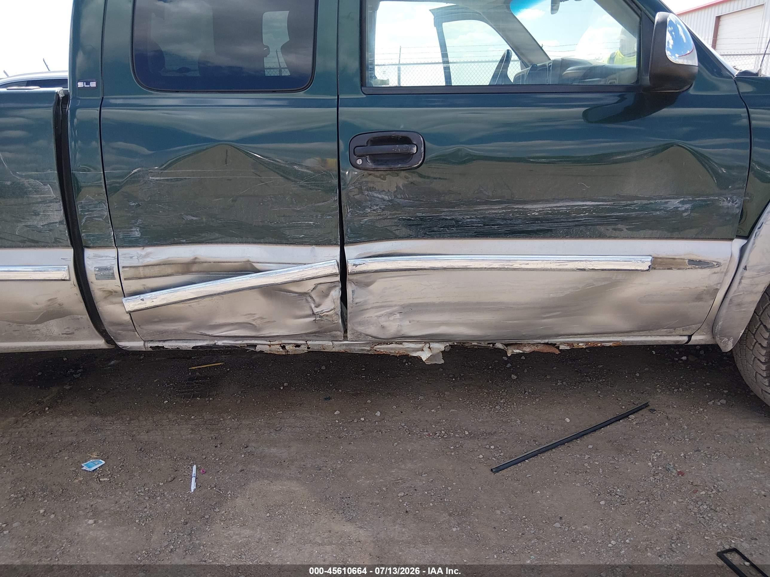 2002 Gmc Sierra 1500 Sle Green vin: 2GTEC19T121166003