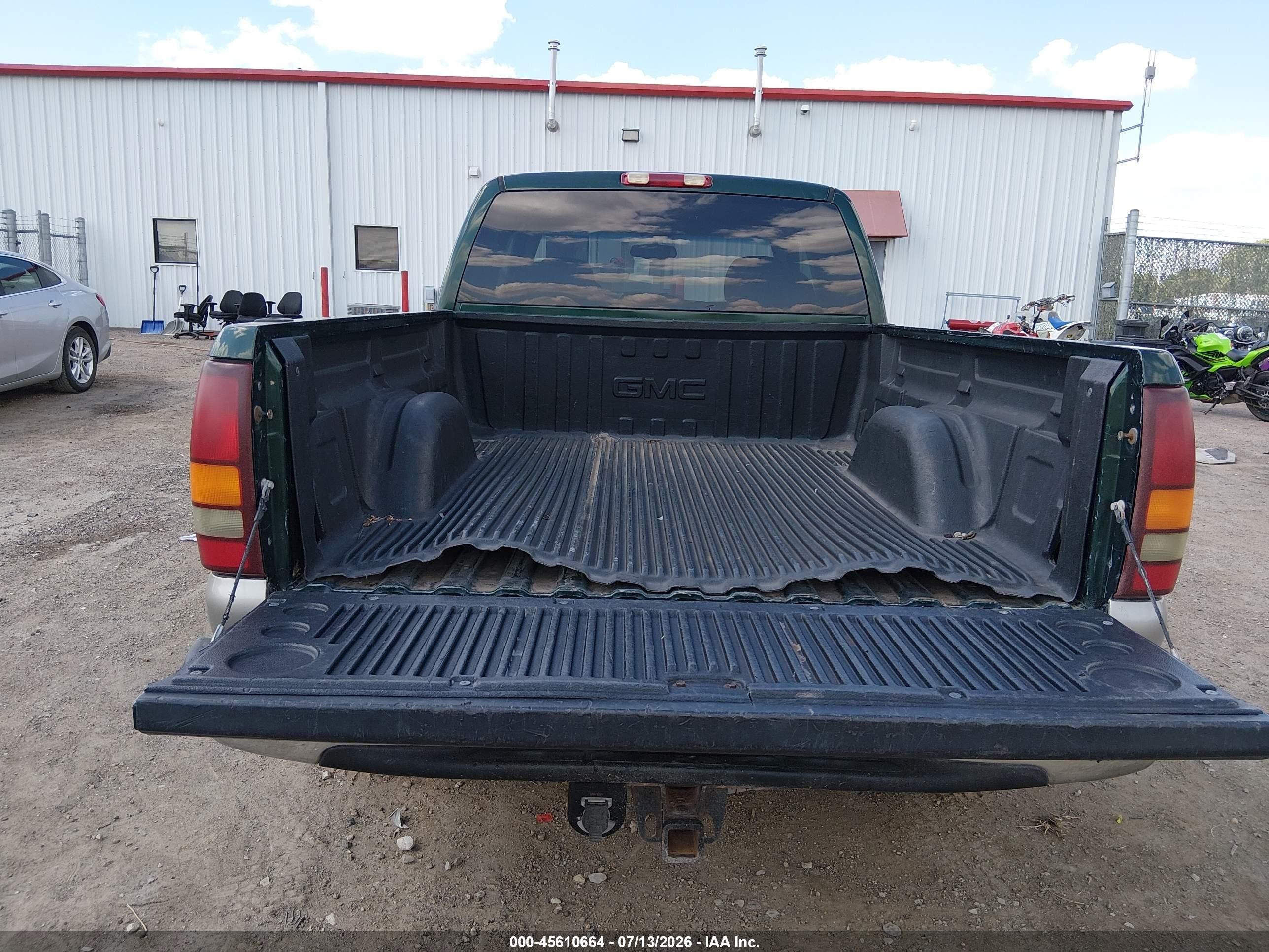2002 Gmc Sierra 1500 Sle Green vin: 2GTEC19T121166003